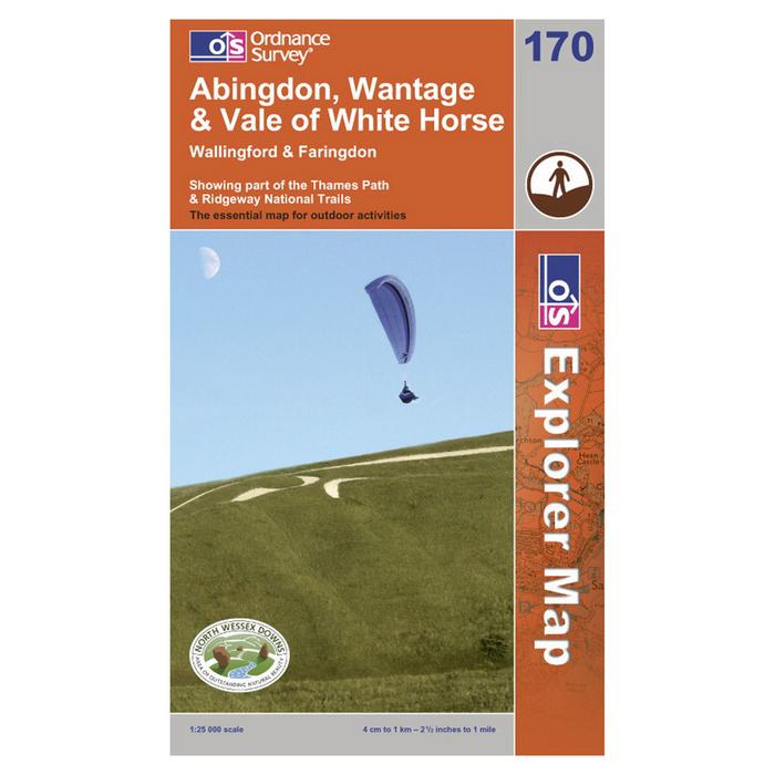 Explorer 170 Abingdon, Wantage & Vale Of White Horse Map Fiveopia