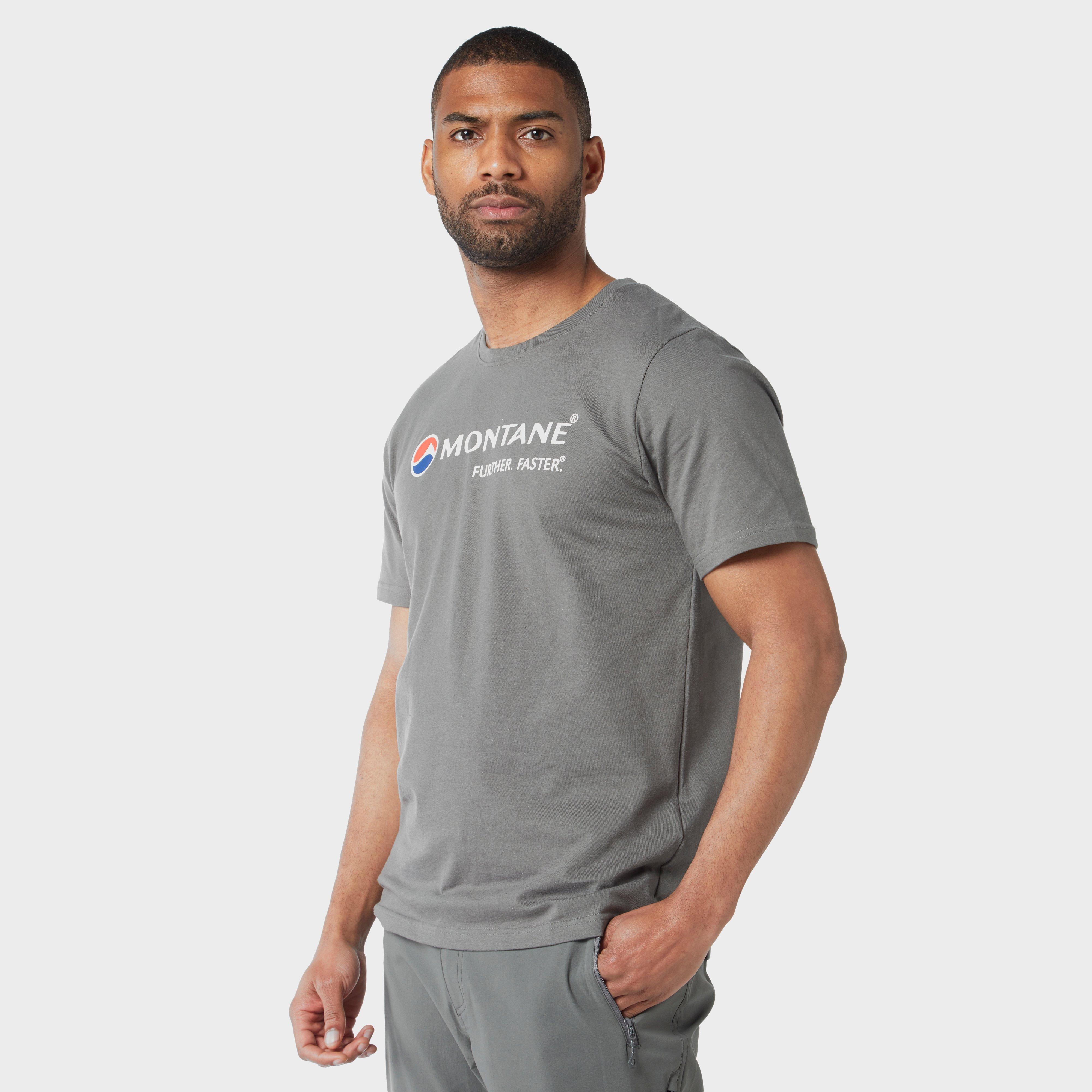 Image of Montane Men's Logo Tee, Grey/White