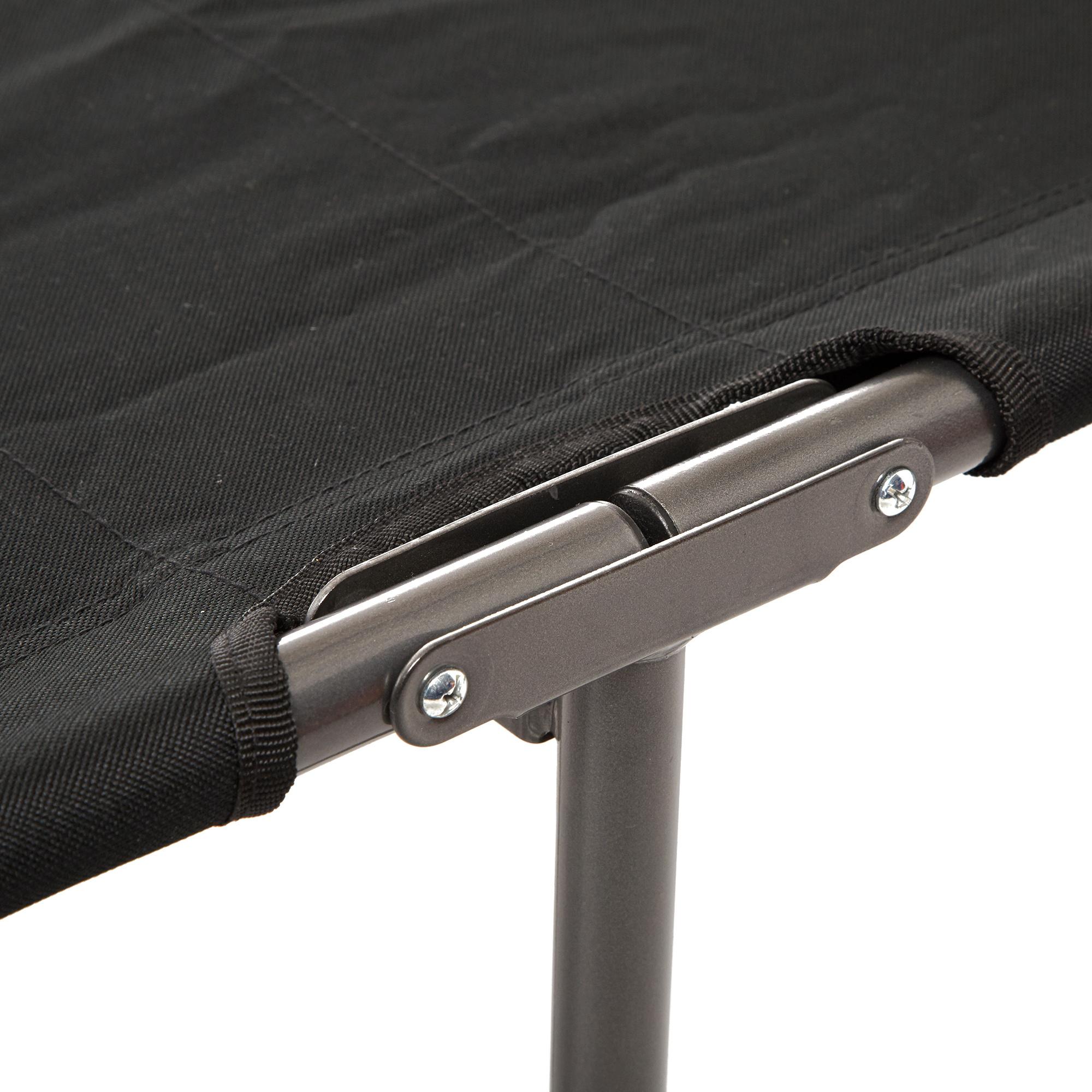 EUROHIKE Deluxe Folding Camp Bed Black eBay