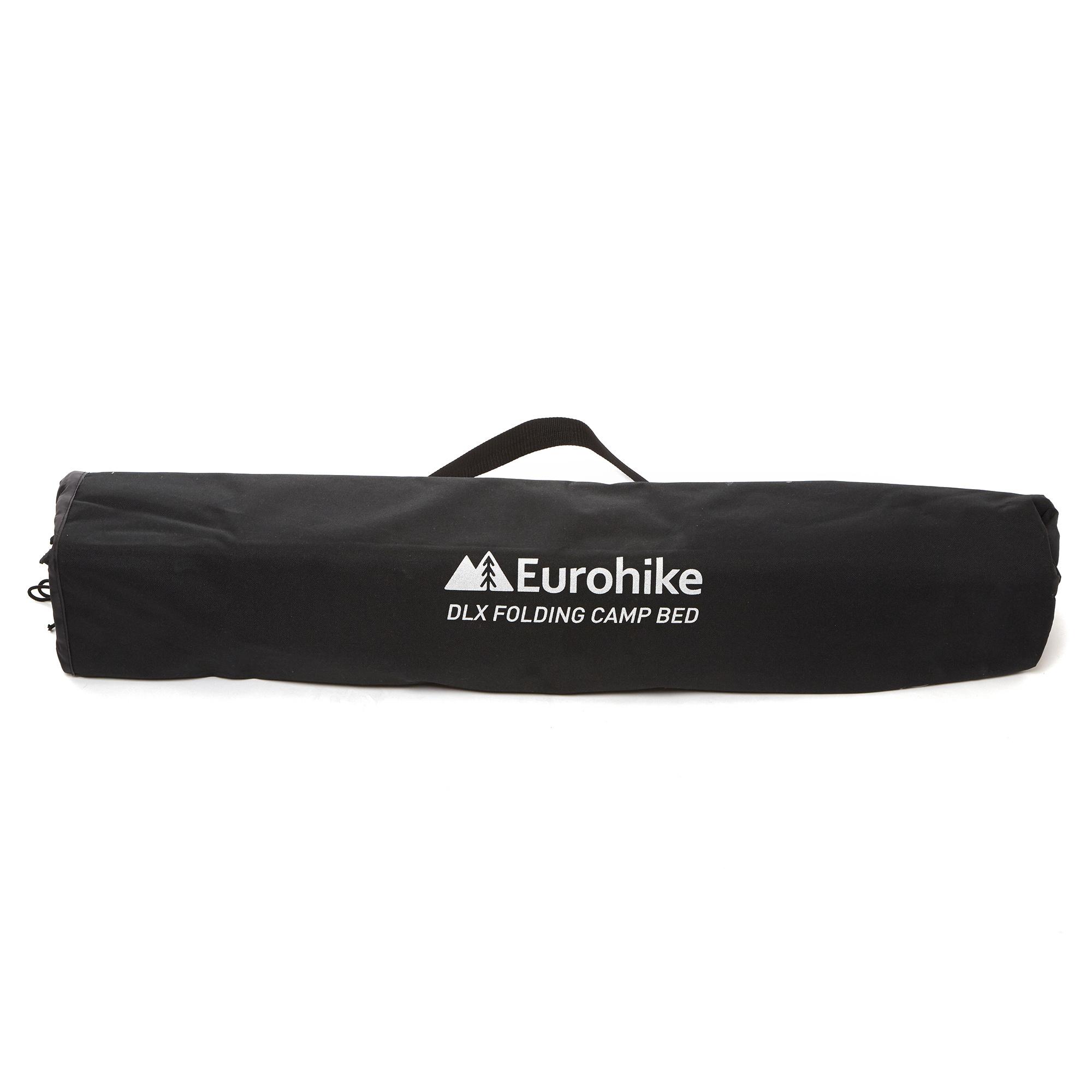 EUROHIKE Deluxe Folding Camp Bed Black eBay