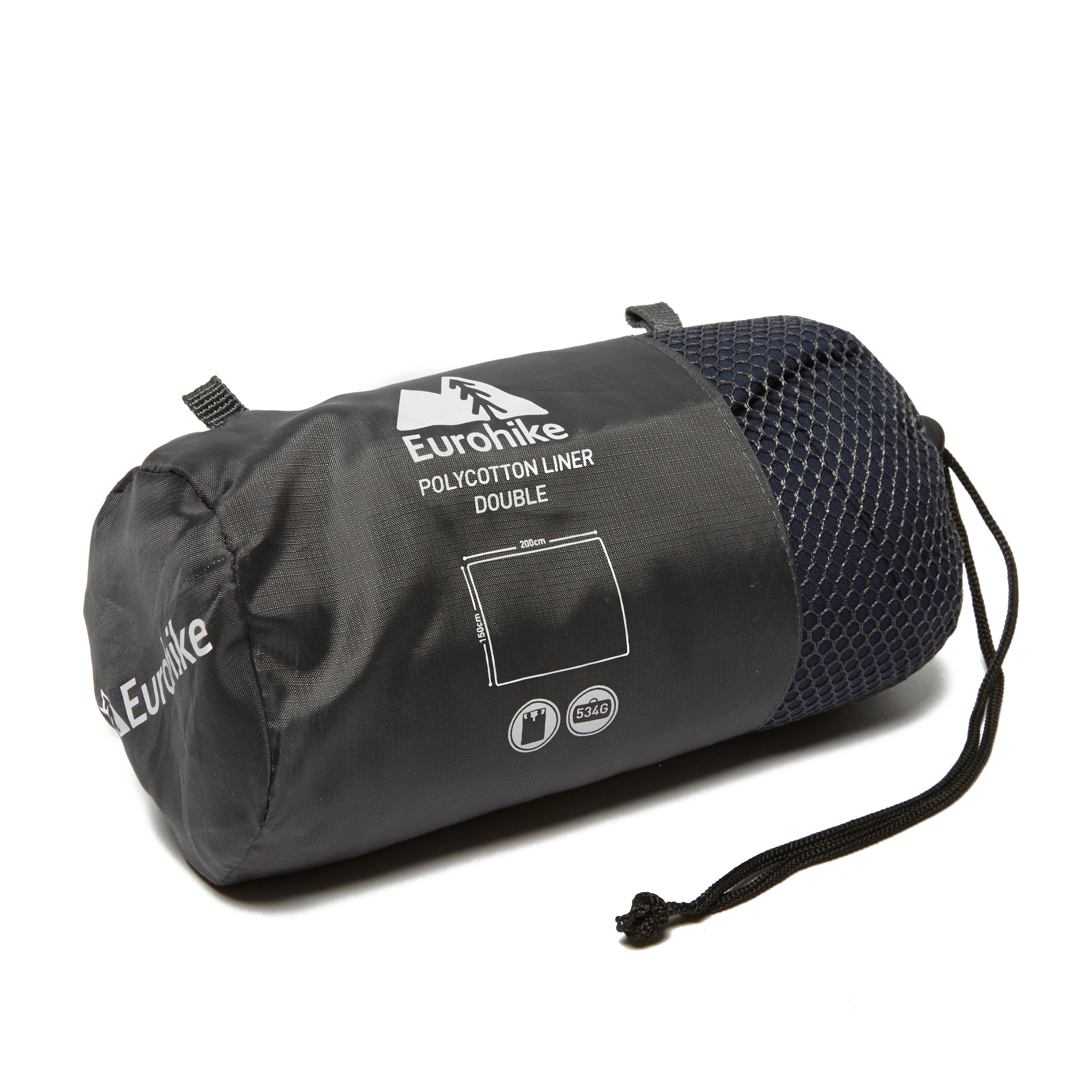 EUROHIKE Polycotton Sleeping Bag Liner Double Blue