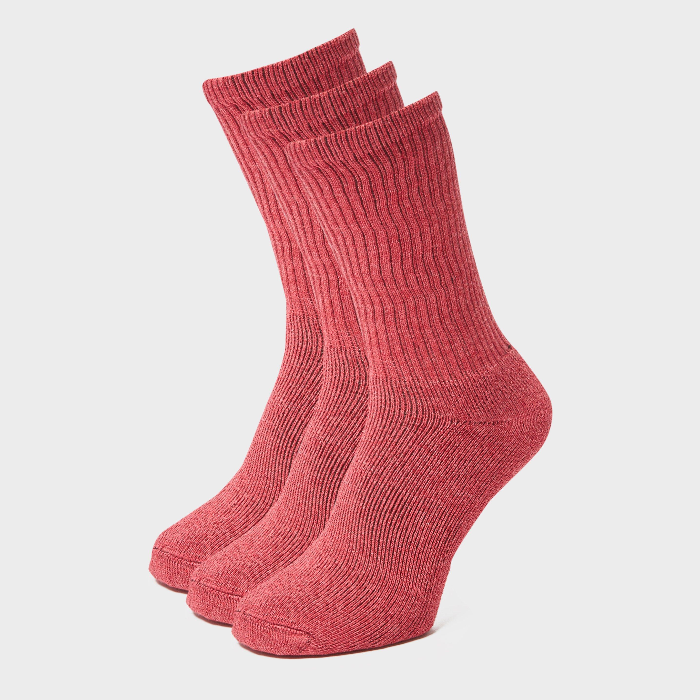 Peter Storm Women's 3 Pack Essential Socks, Pink