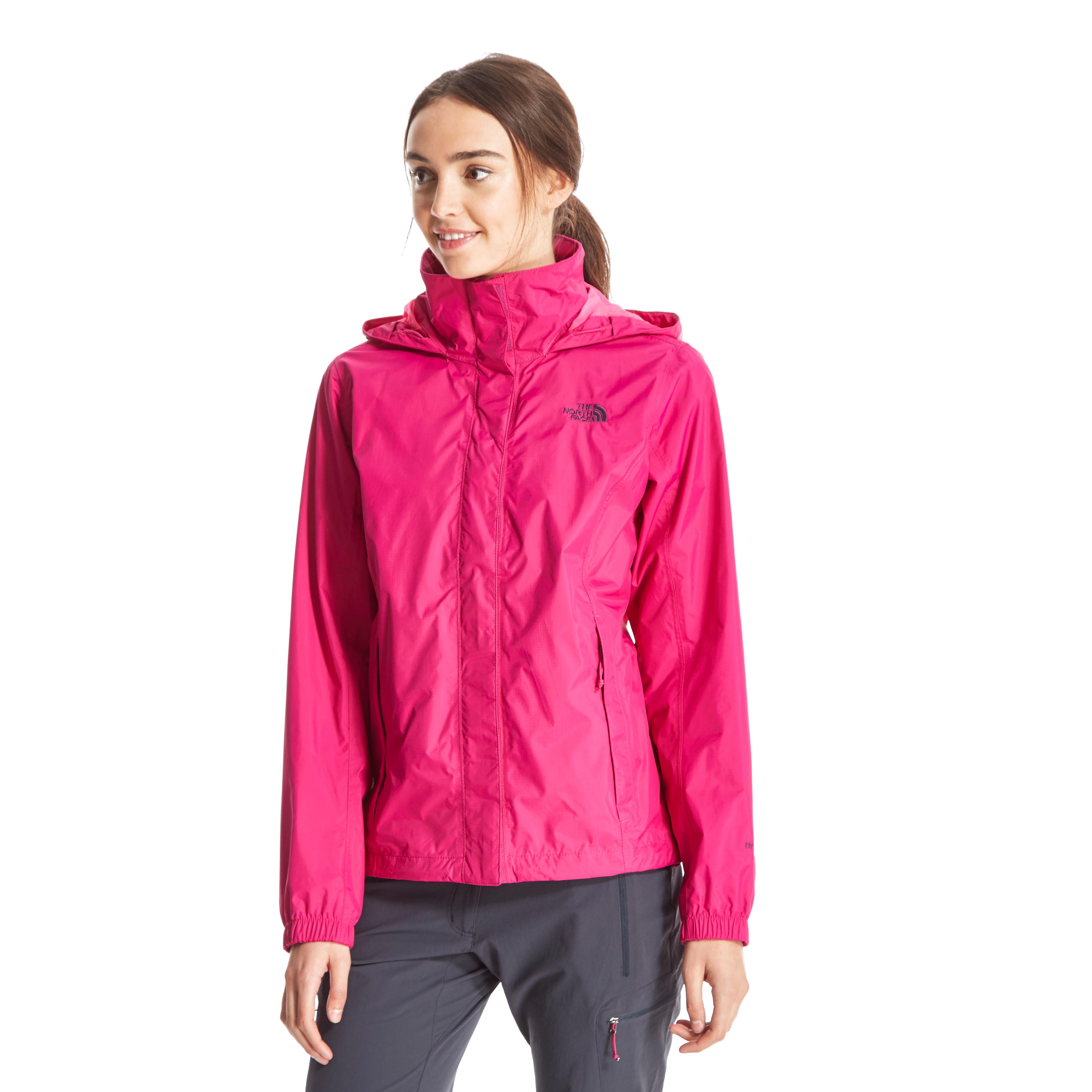 Pink rain top jacket north face