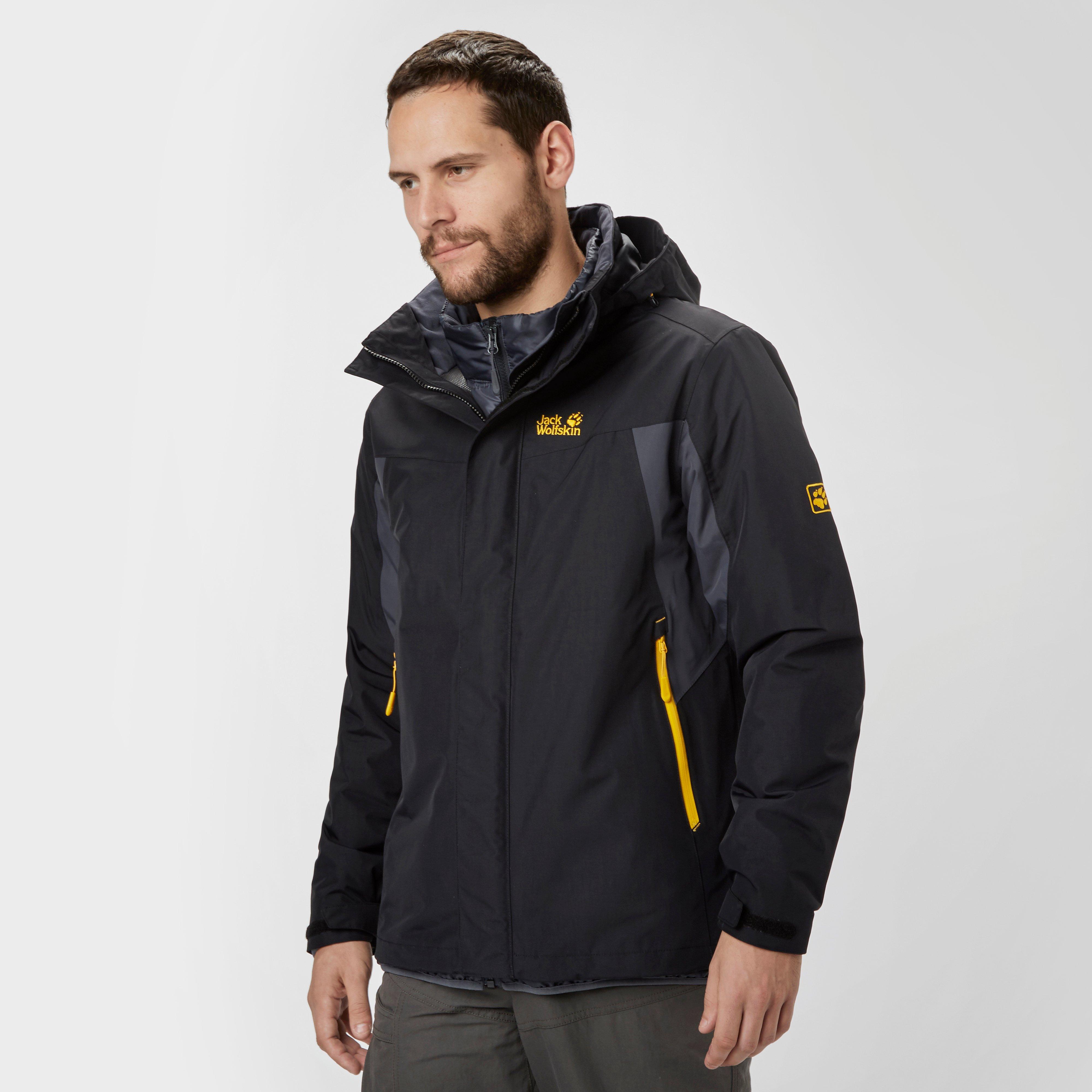 Jack wolfskin black outlet and yellow jacket