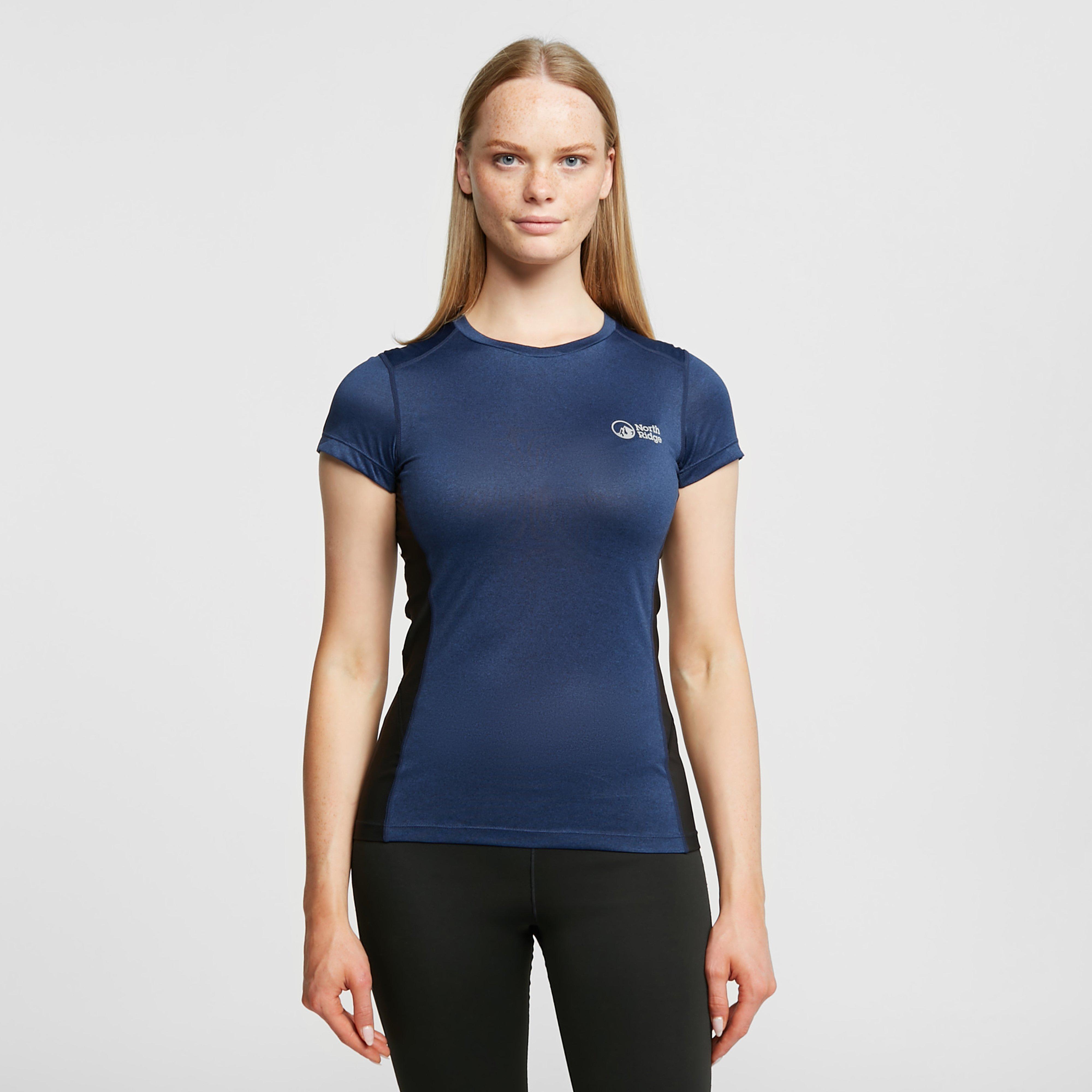 North Ridge Women's Resistance Short Sleeve Baselayer Top, Blue