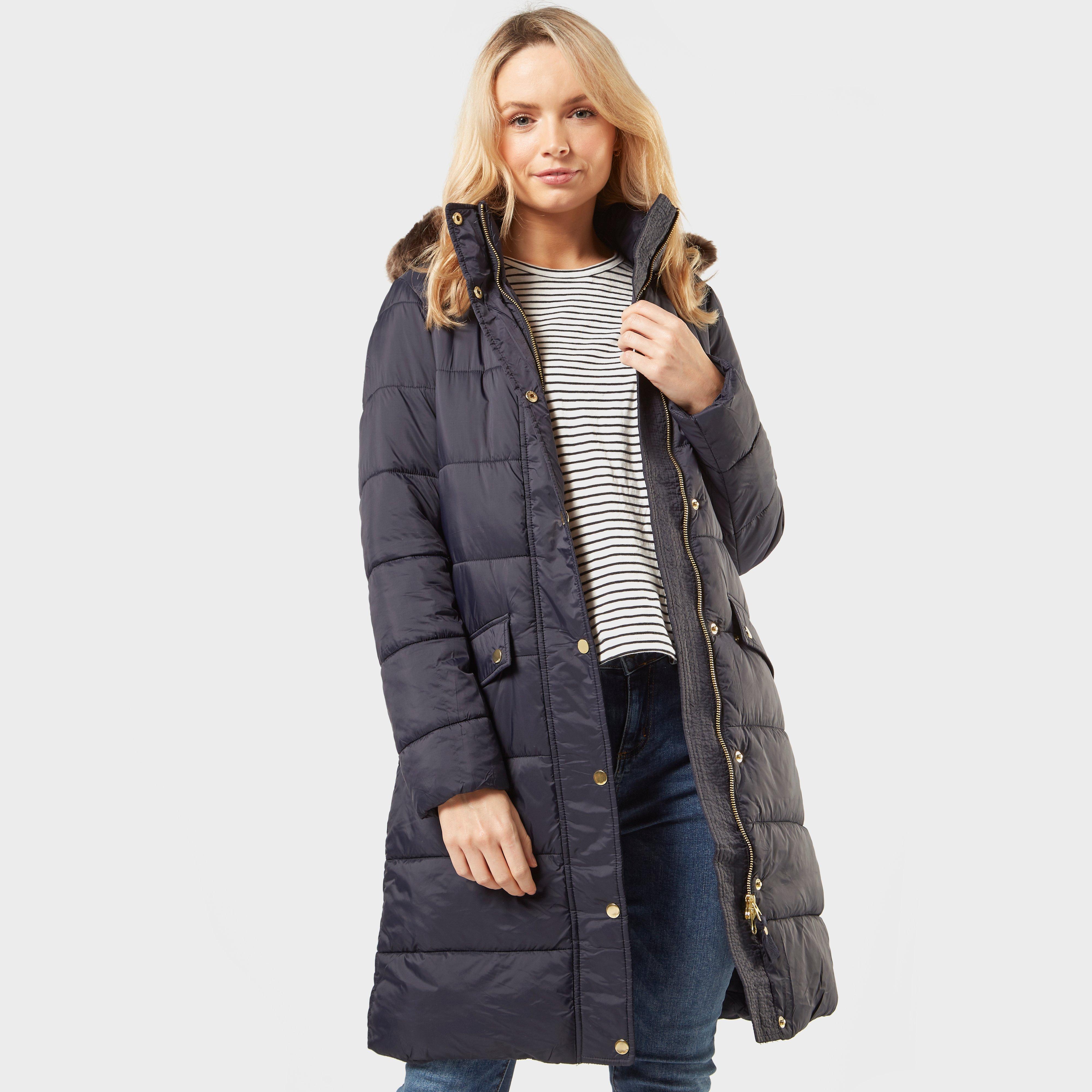 Joules Women's Hartwell Longline Baffle Jacket, Navy