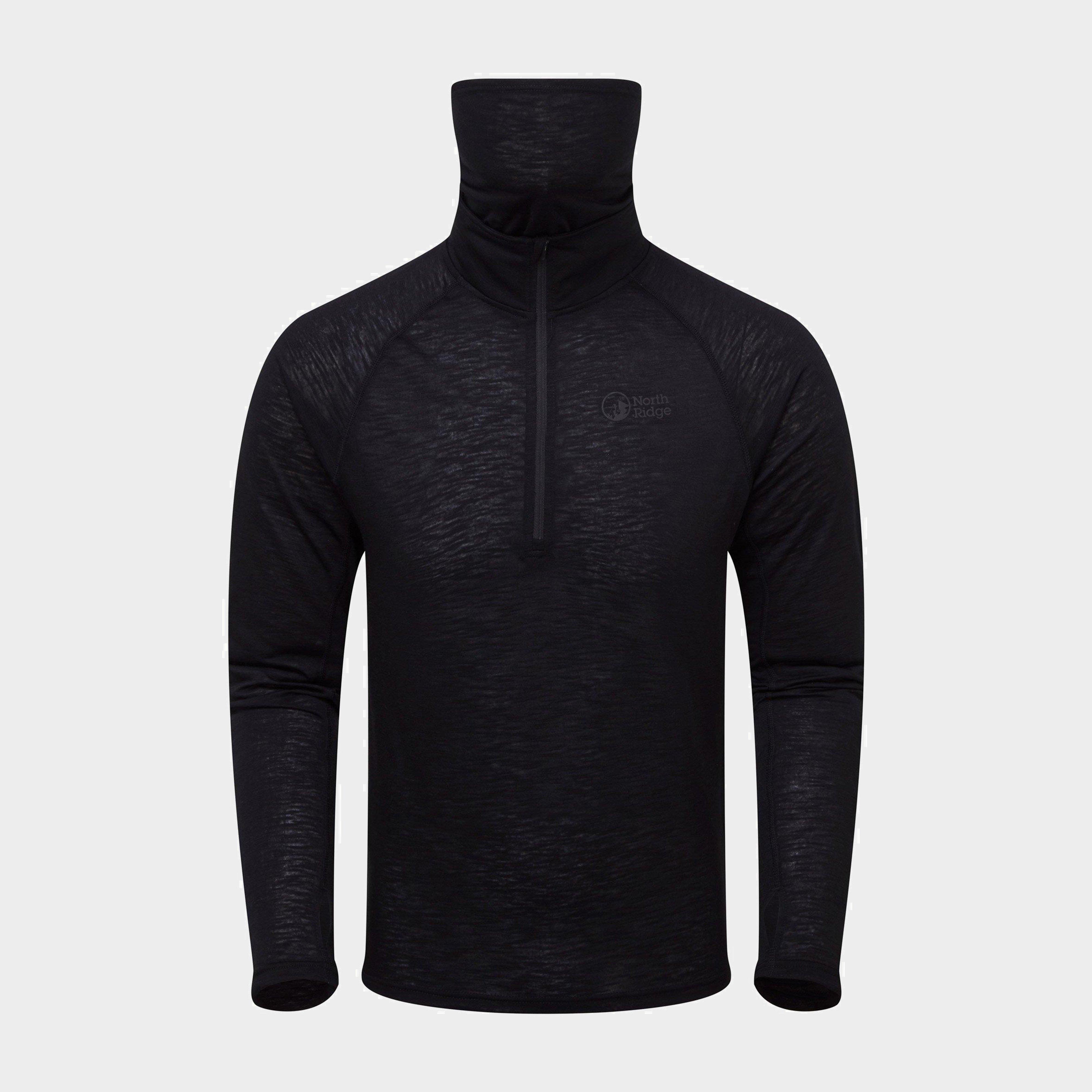Image of North Ridge Men's Forge Half Zip Top, BLK/BLK