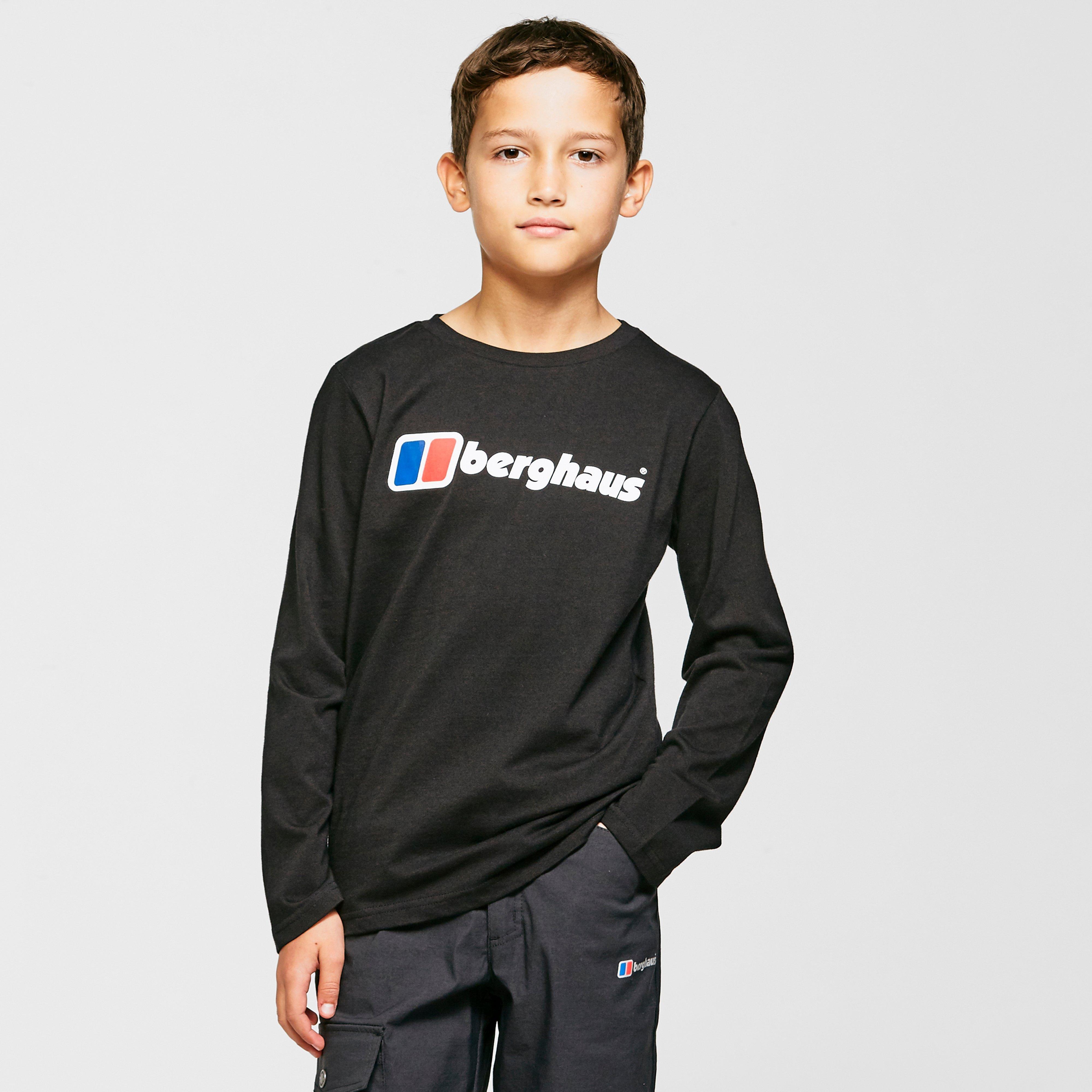 Berghaus Logo Long Sleeve T-Shirt Junior, Black