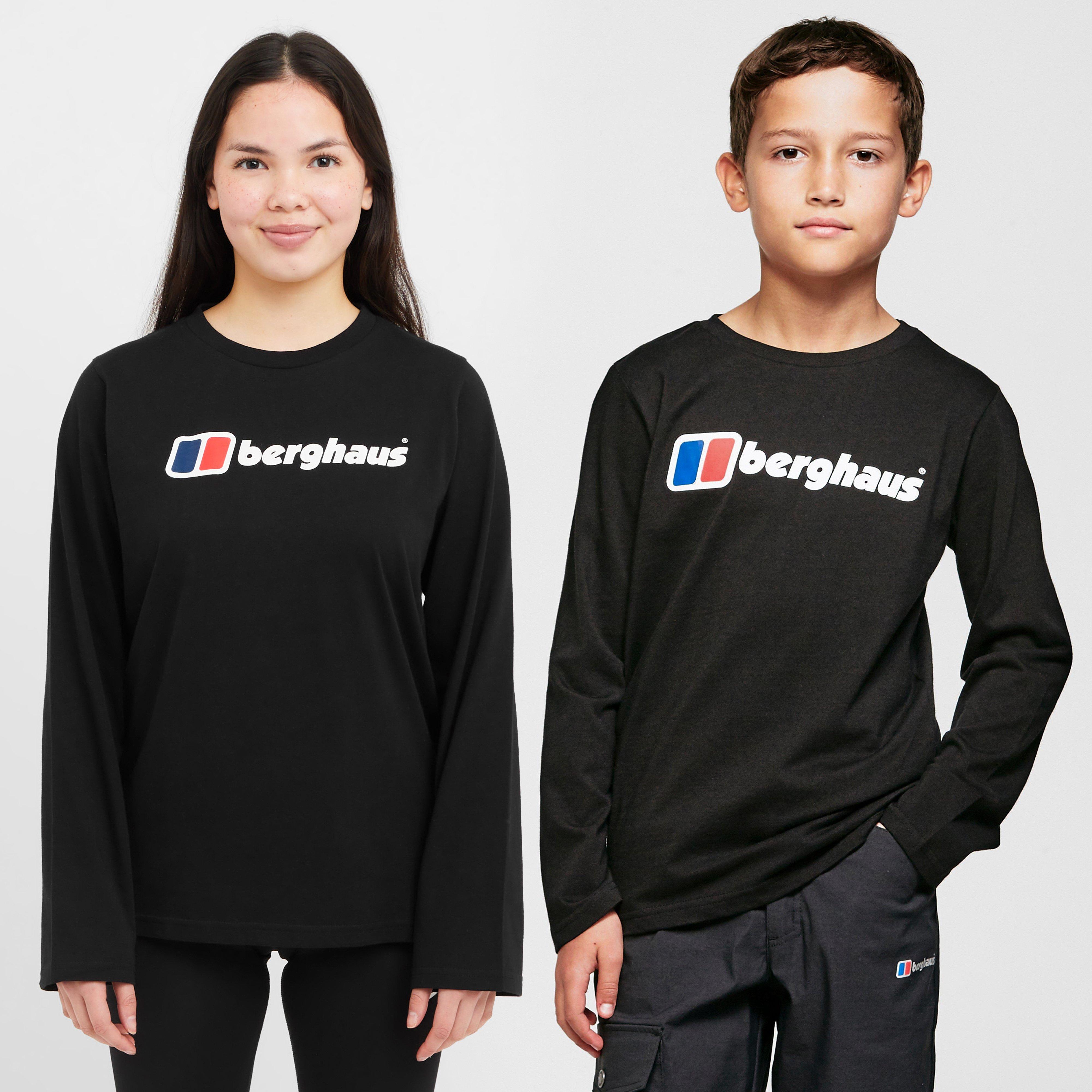 Berghaus Logo Long Sleeve T-Shirt Junior, Black