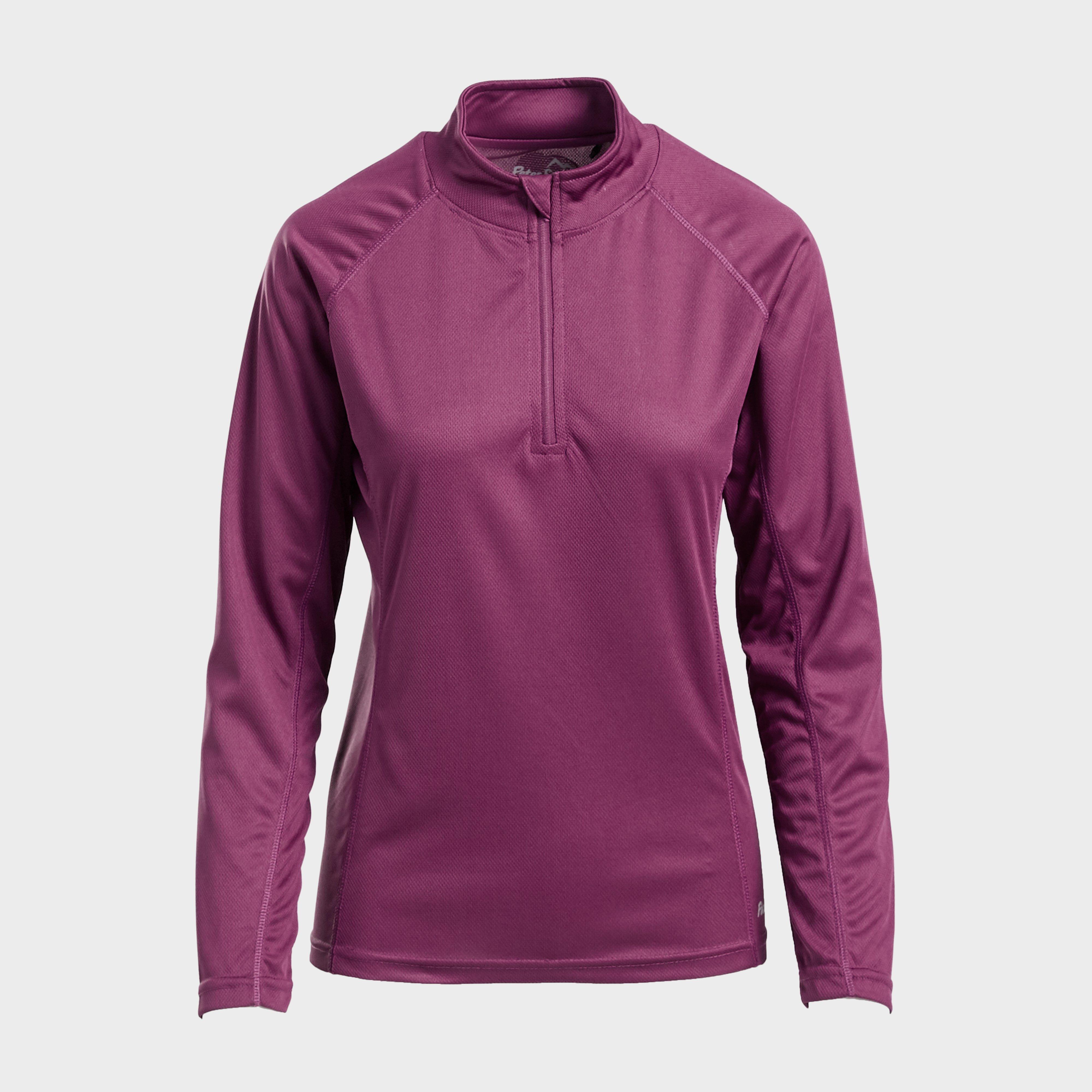 Image of Peter Storm Women's Long Sleeve Half Zip Tech Tee, PUR/PUR