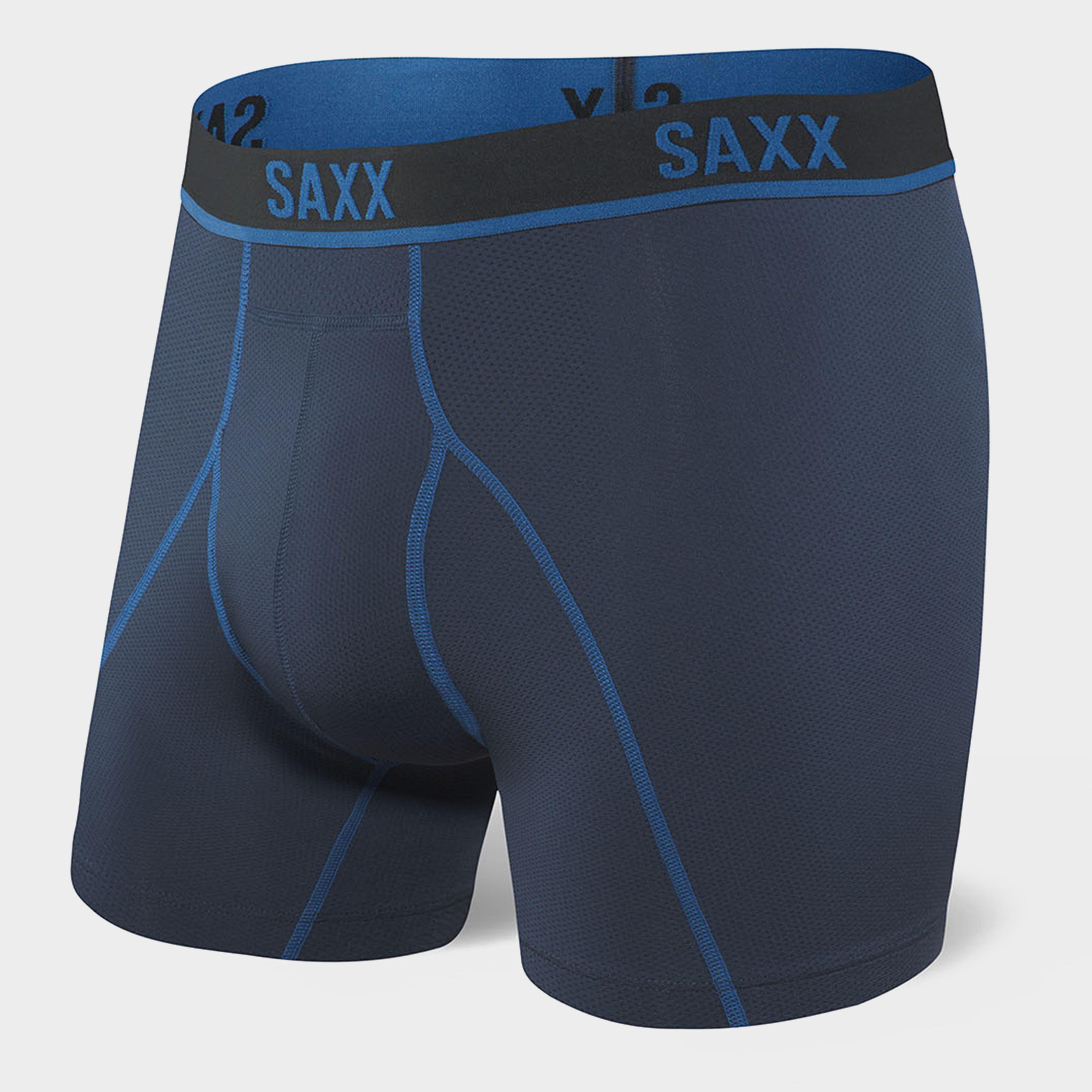 Image of Saxx Men's Kinetic HD Boxer Brief, Navy/NVY