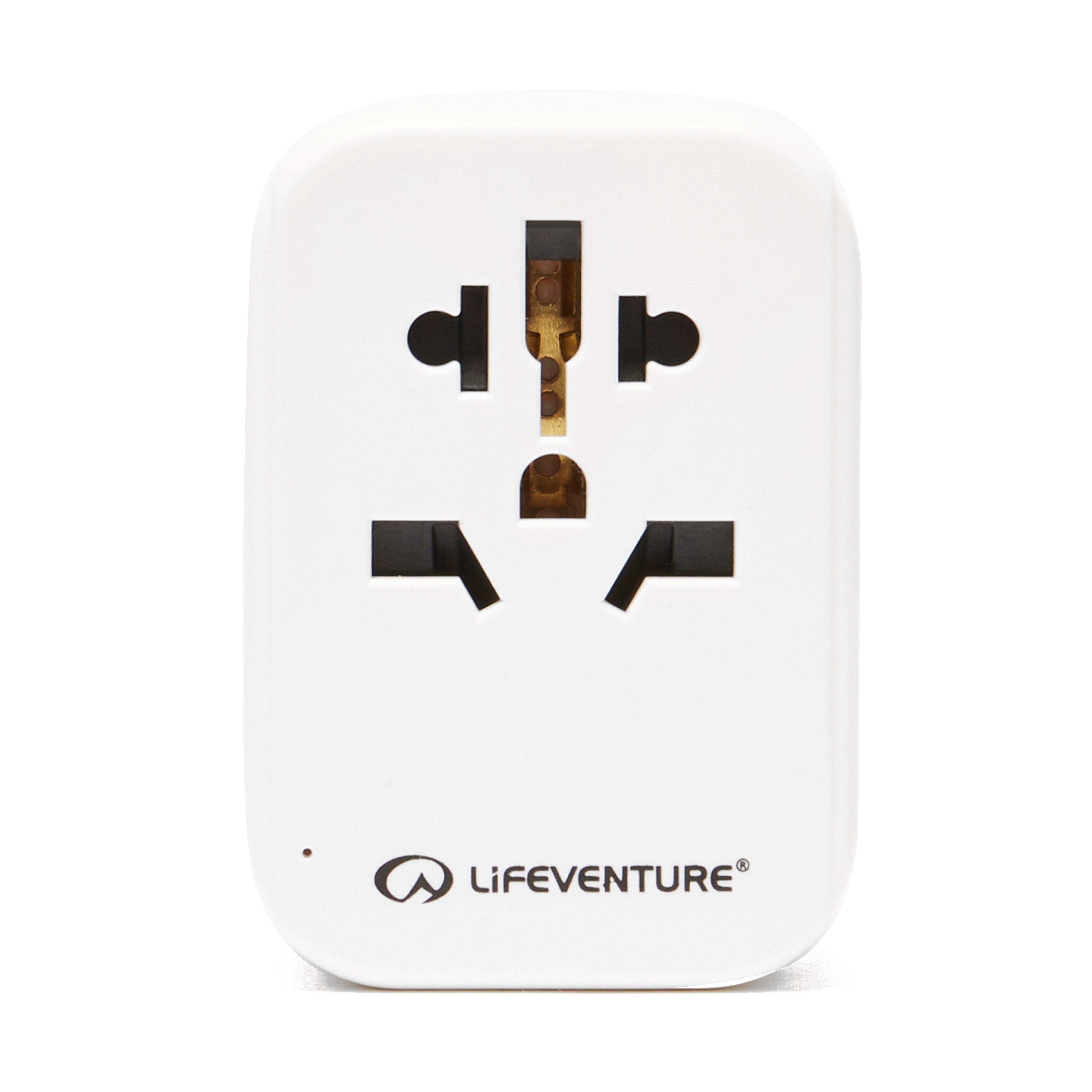 Lifeventure World to USA Adapter and USB, White