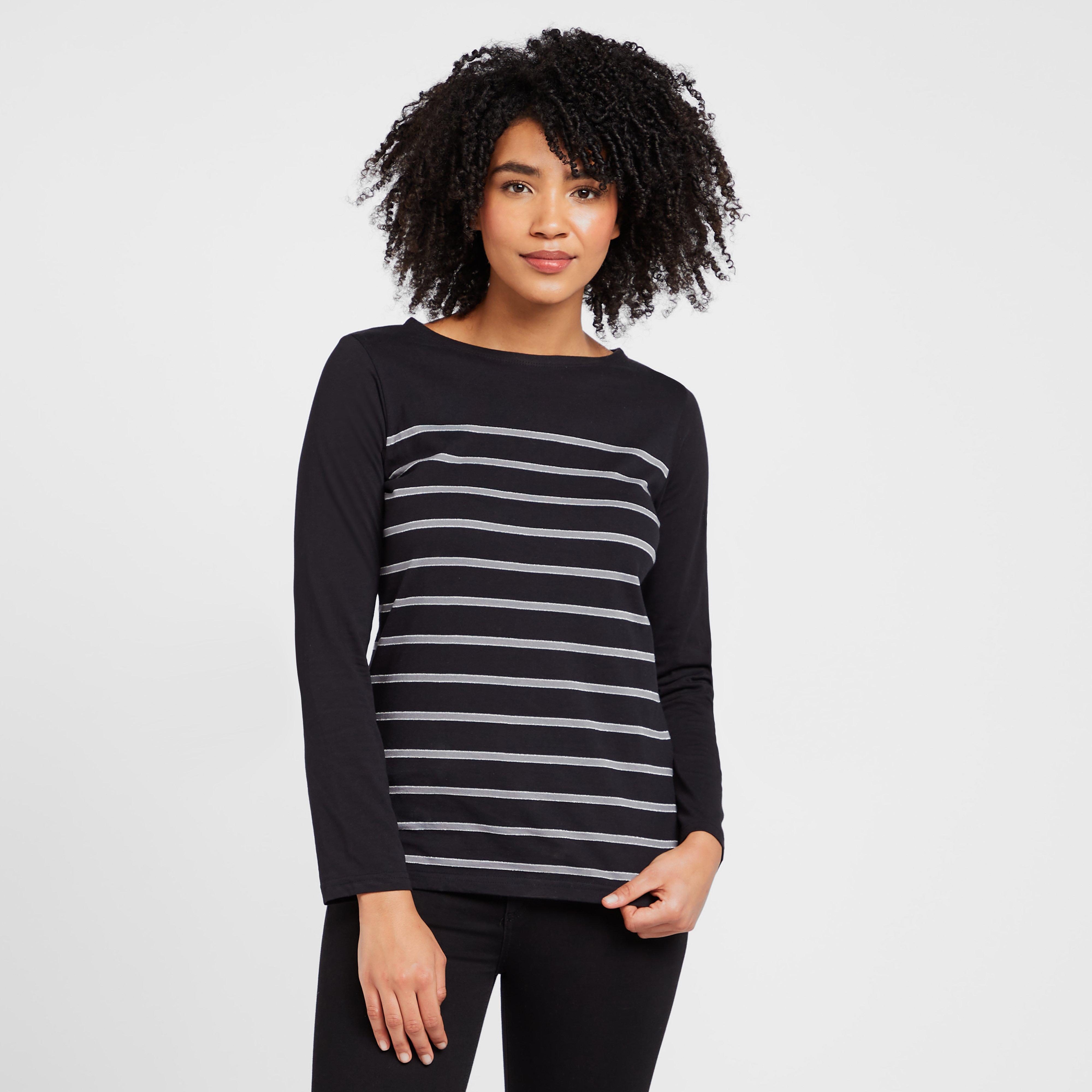 Regatta Women's Ferelith Striped Long Sleeve T-Shirt, Black
