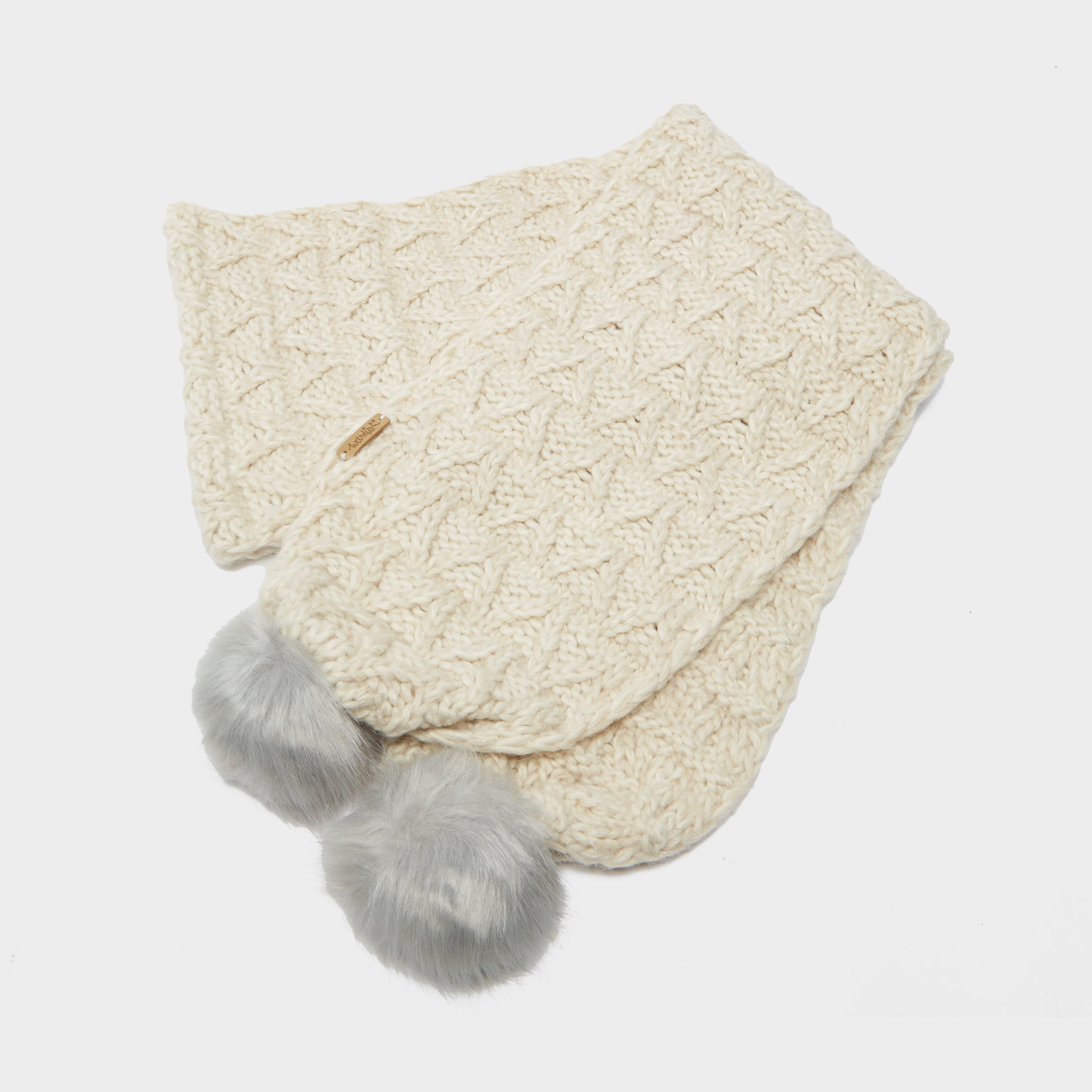 Image of Weird Fish Corey Knitted Scarf, Cream/CHALK