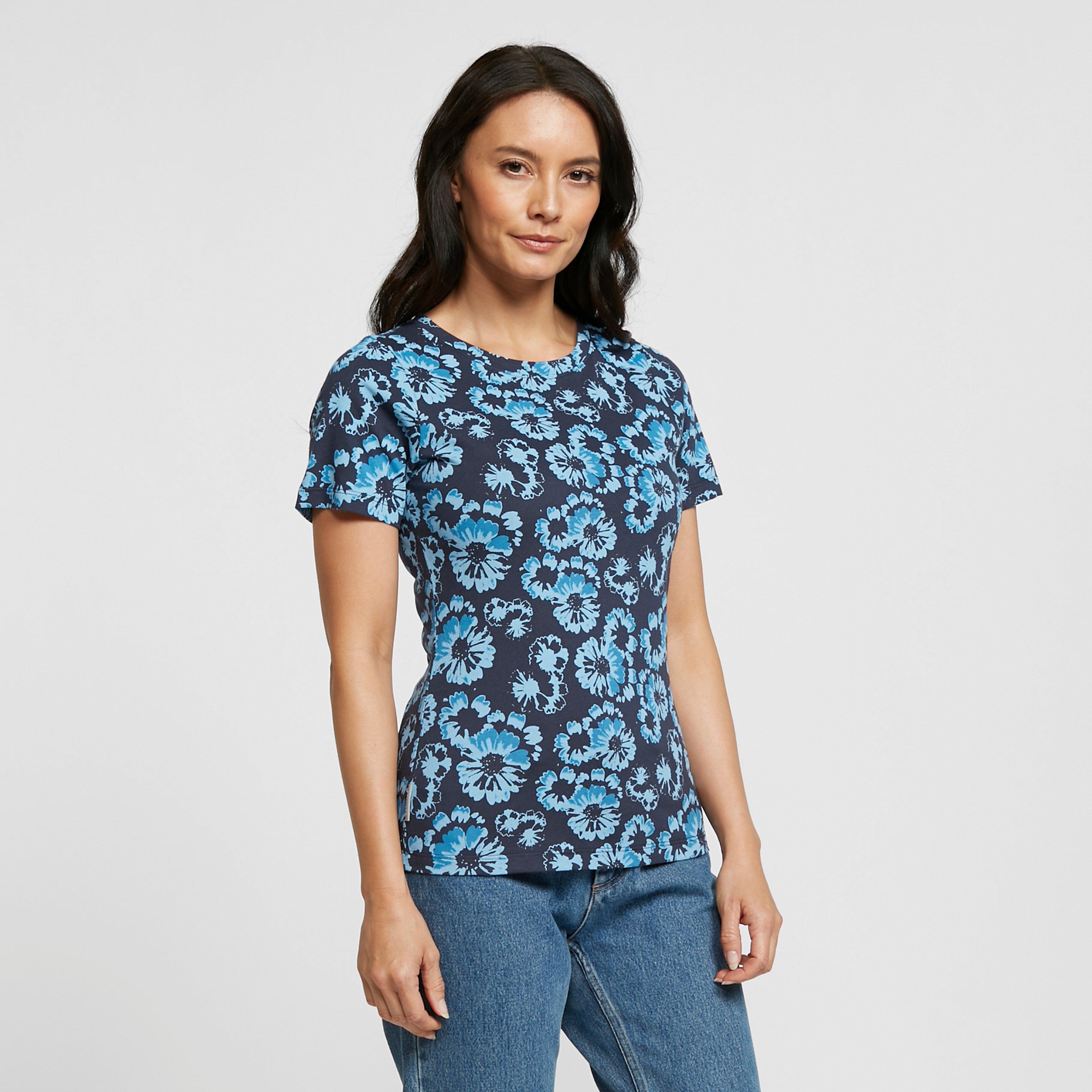 Peter Storm Women's Patsy Flower Short Sleeved Tee, Blue