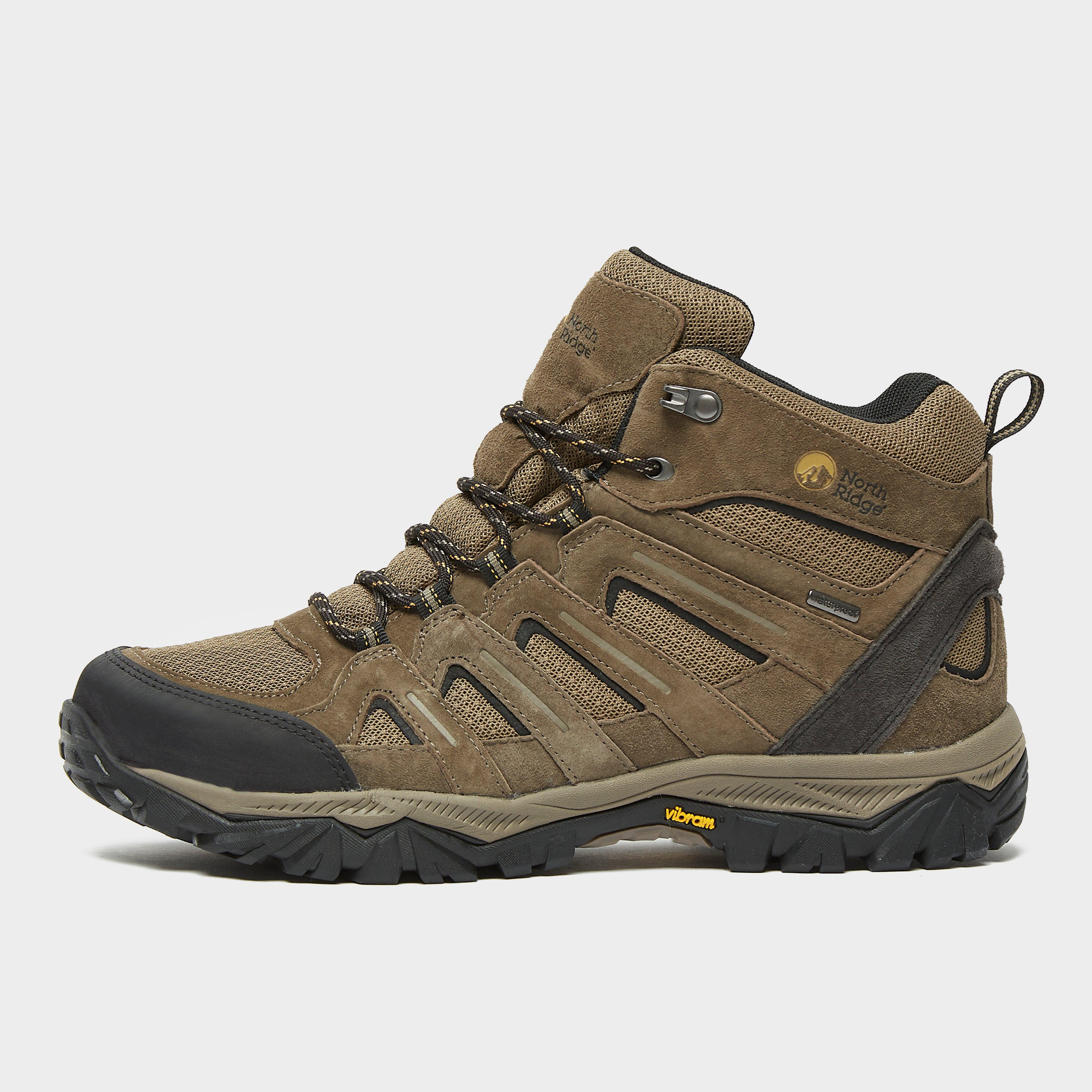North Ridge Men's Kielder Waterproof Mid Walking Boot, Brown
