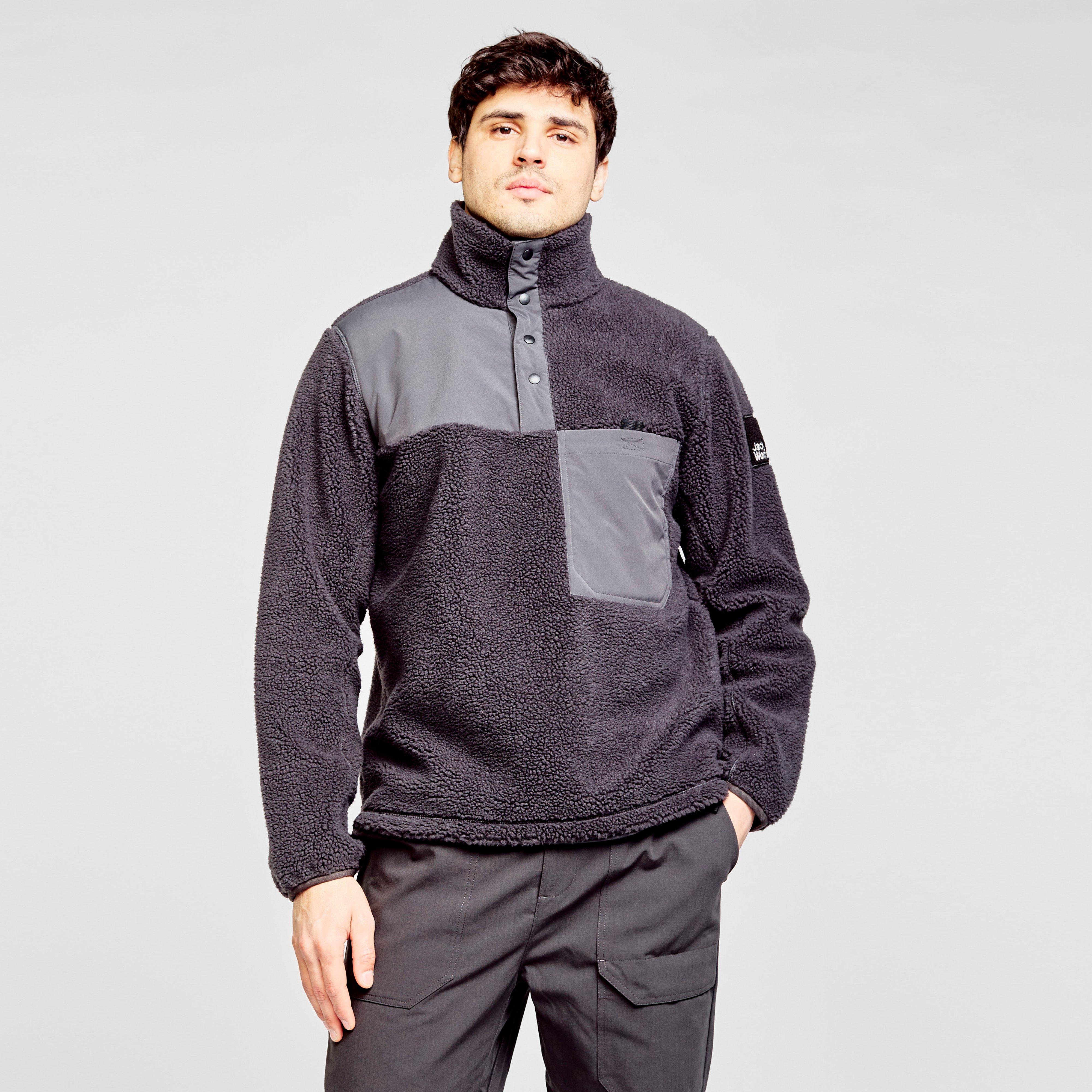 Jack Wolfskin Men's Fearless Snap Fleece, Black