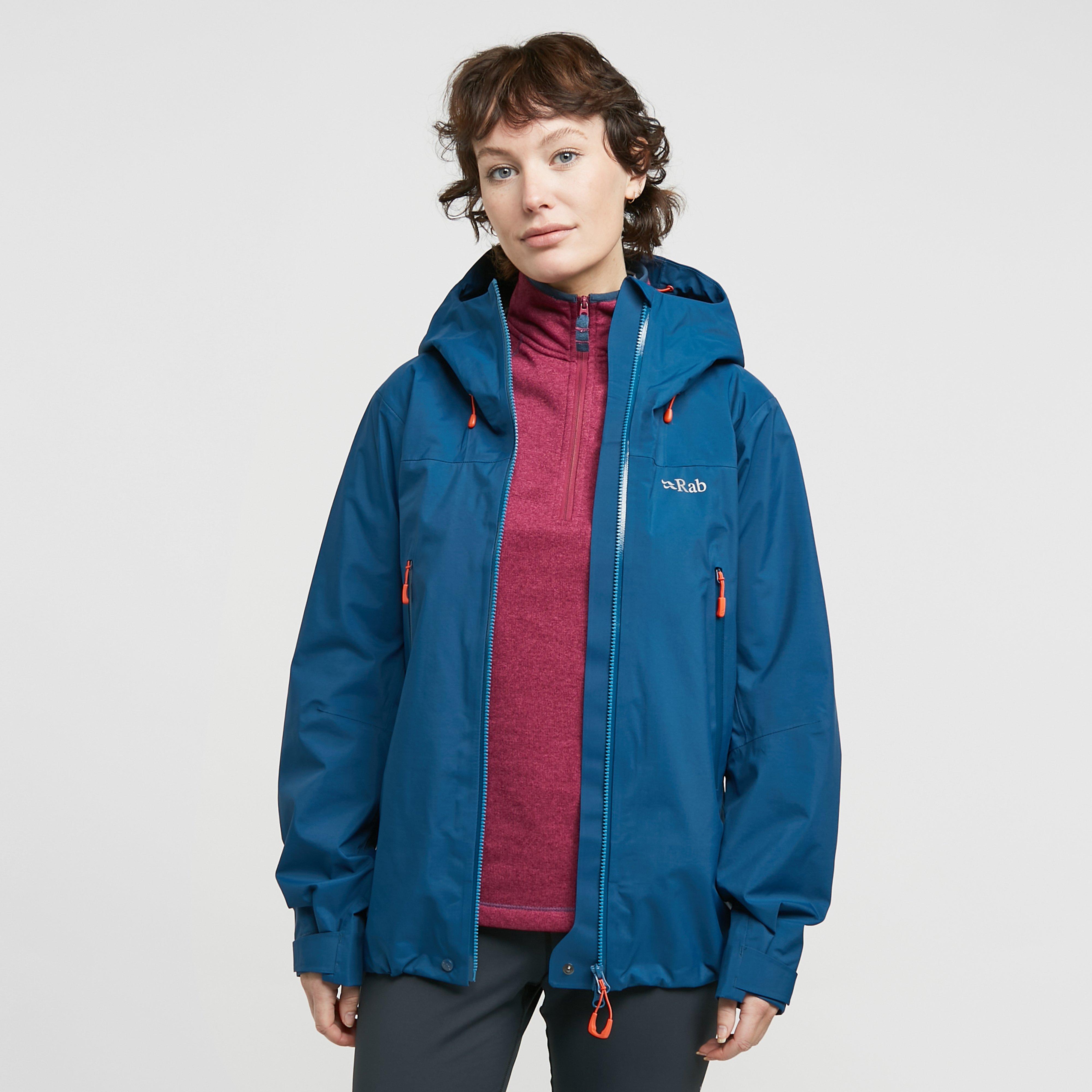 Rab Women's Kangri Gtx Waterproof Jacket Blue Size 16