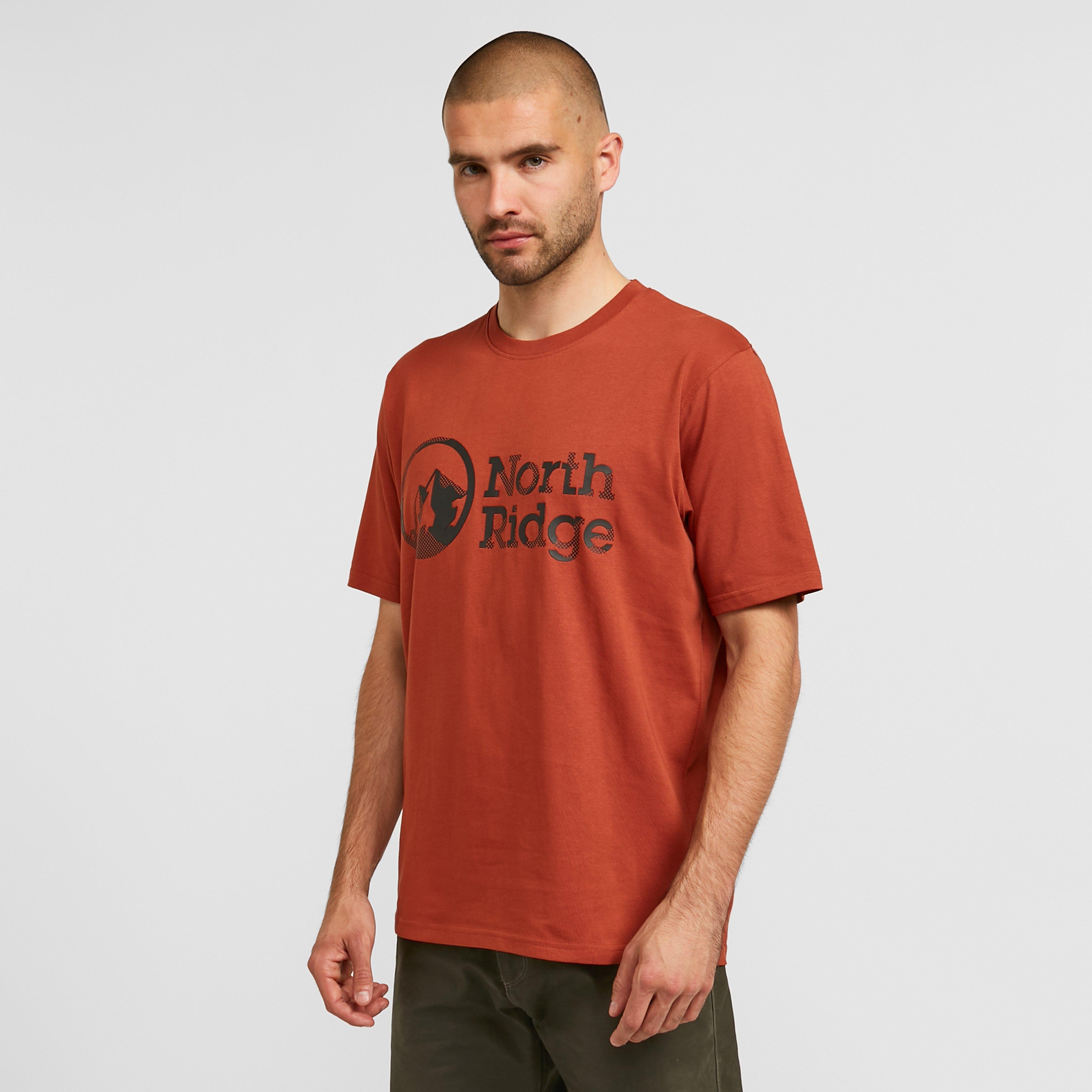 North Ridge Men's Mesh Text Logo T-Shirt, Red