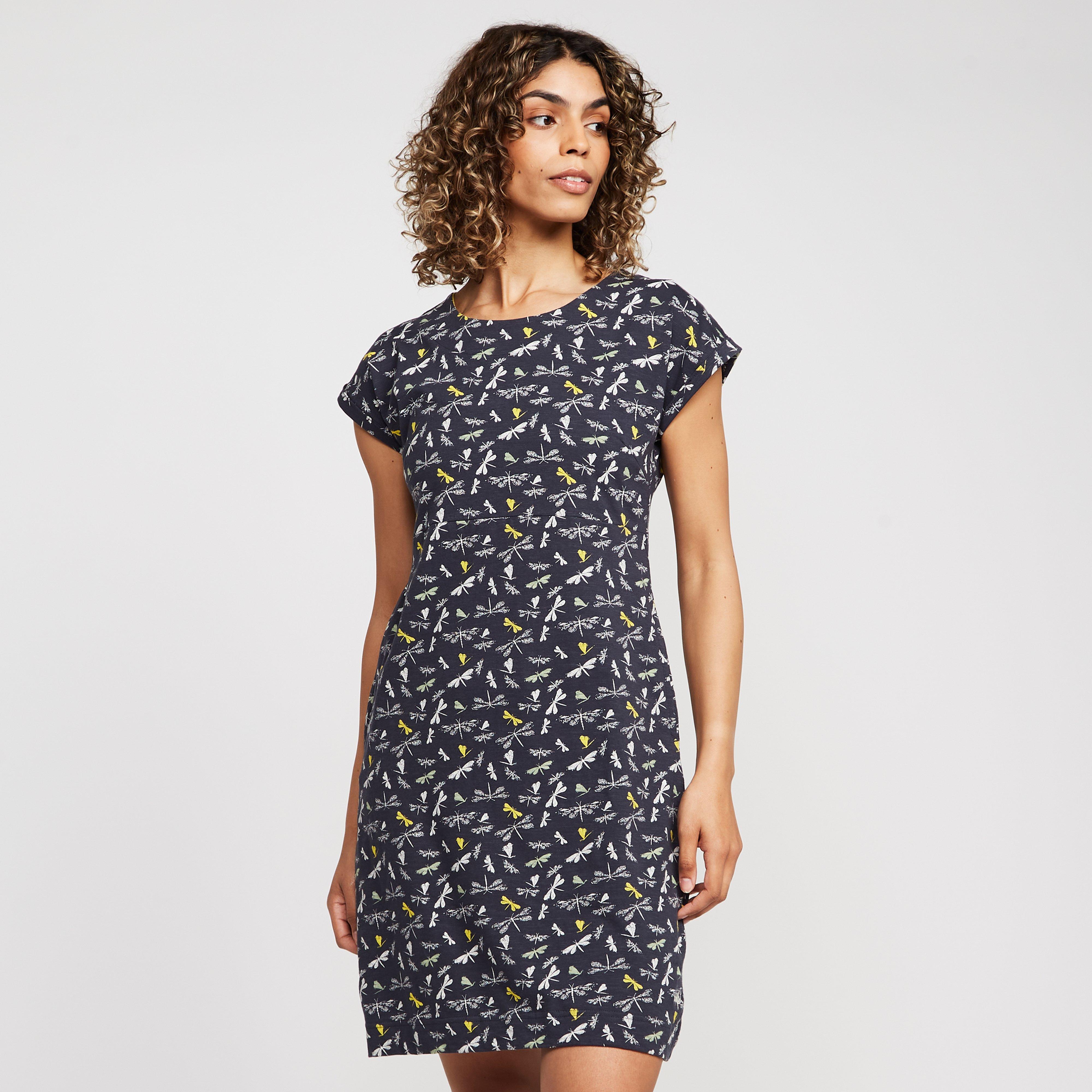 Weird Fish Women's Florida Organic Cotton Dress, Navy