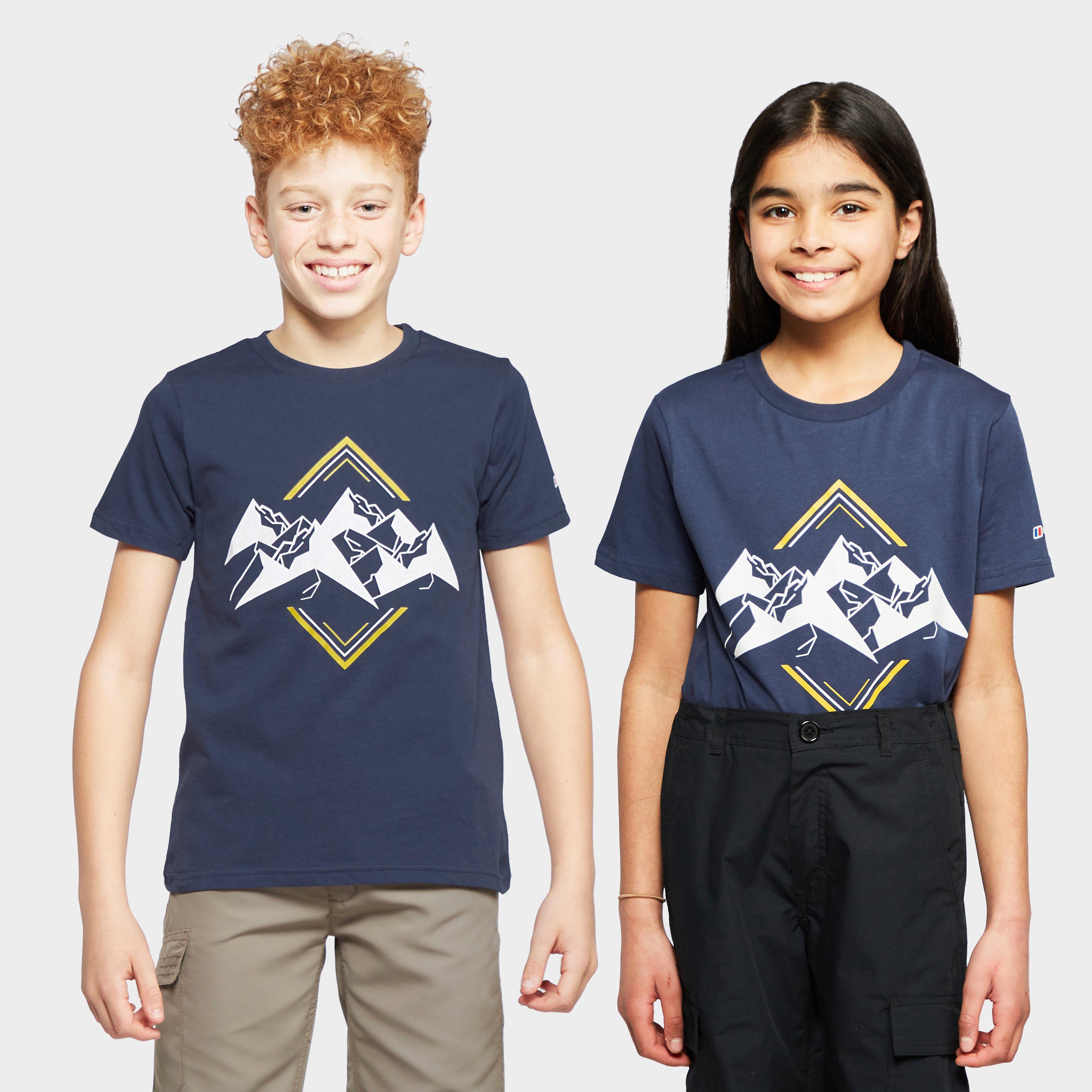 Berghaus Kids' Diamond Mountain T-Shirt, Navy