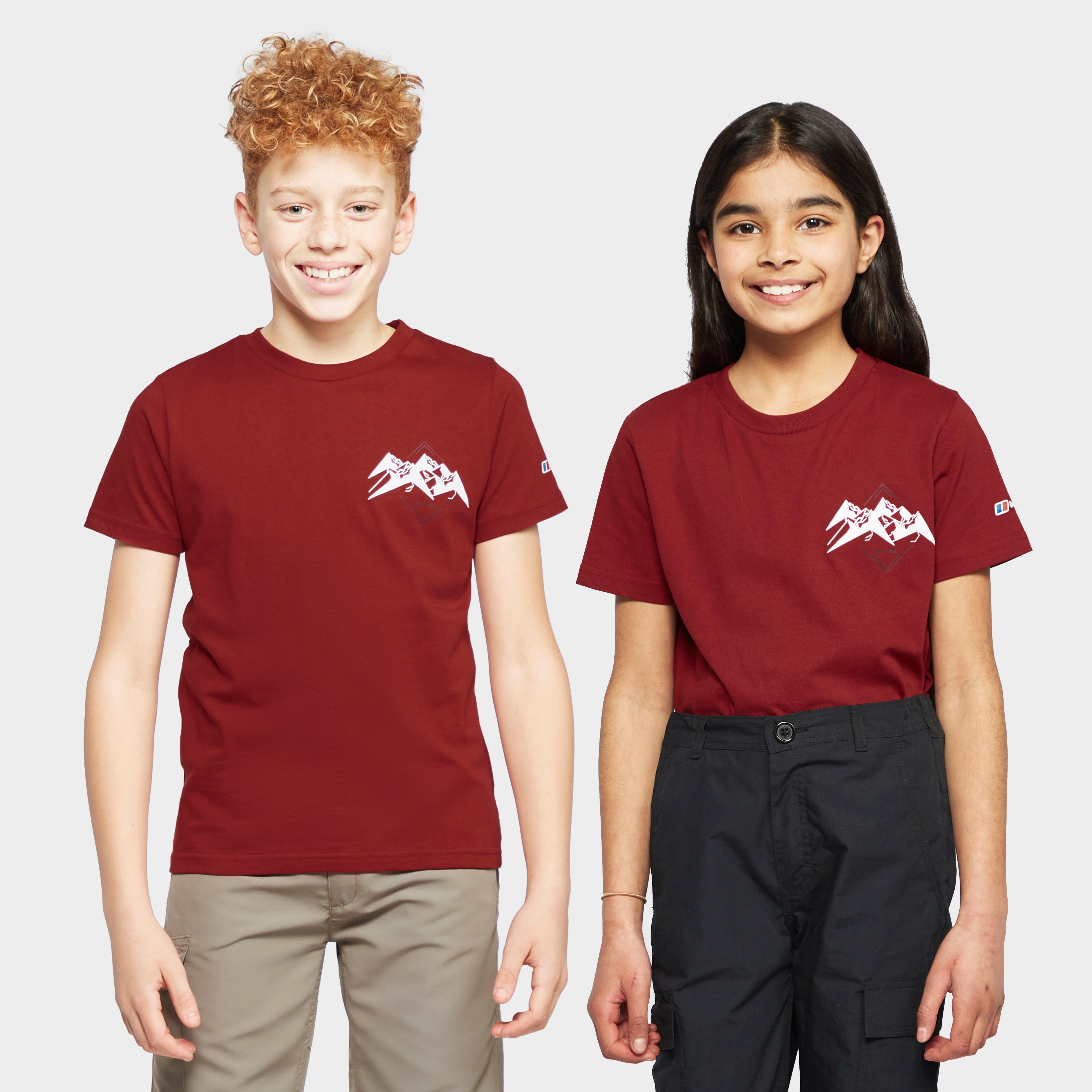 Berghaus Kids' Small Side Mountain T-Shirt, Red