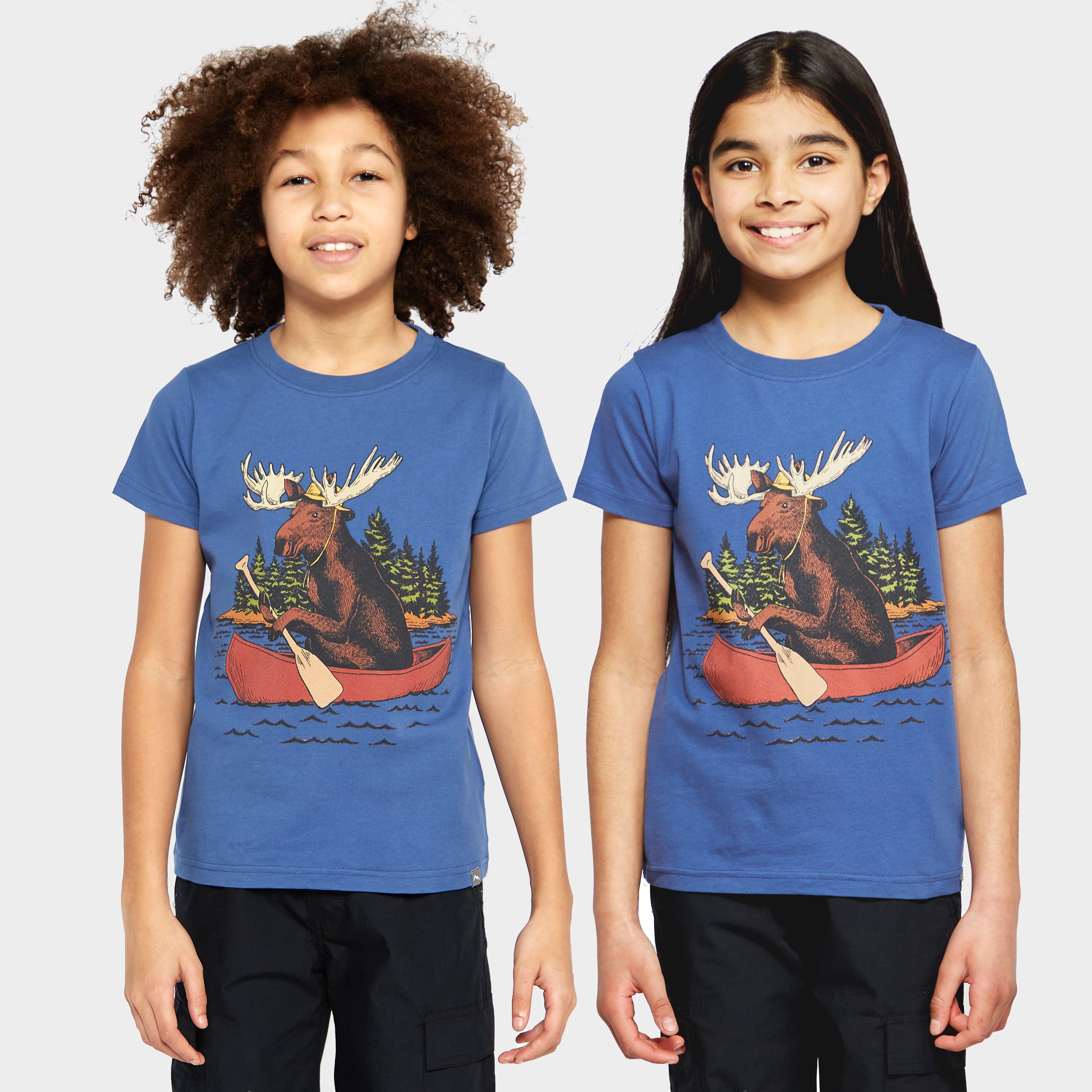 Peter Storm Kids' Boat Moose T-Shirt, Blue