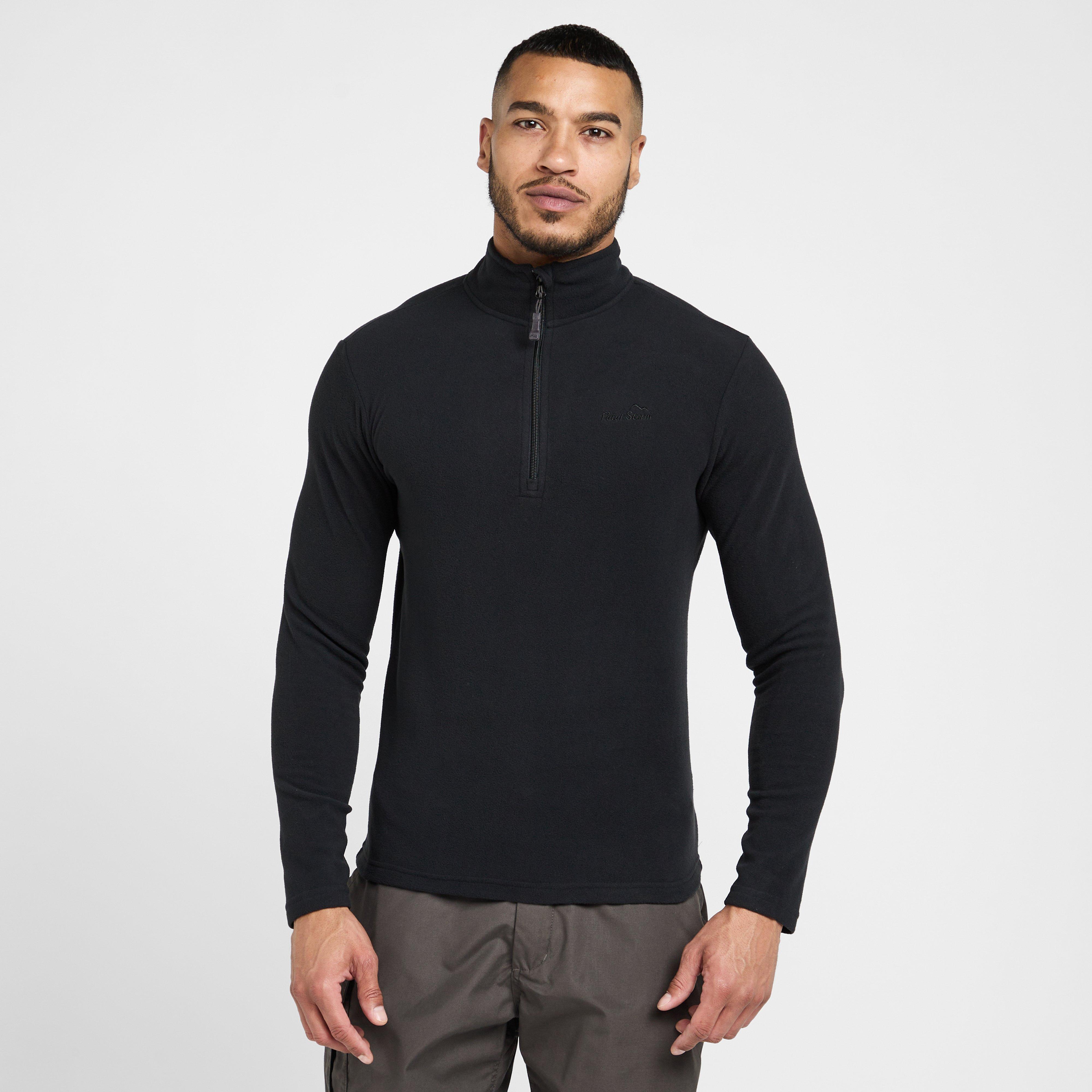 Peter Storm Men's Half Zip Fleece Top, Black