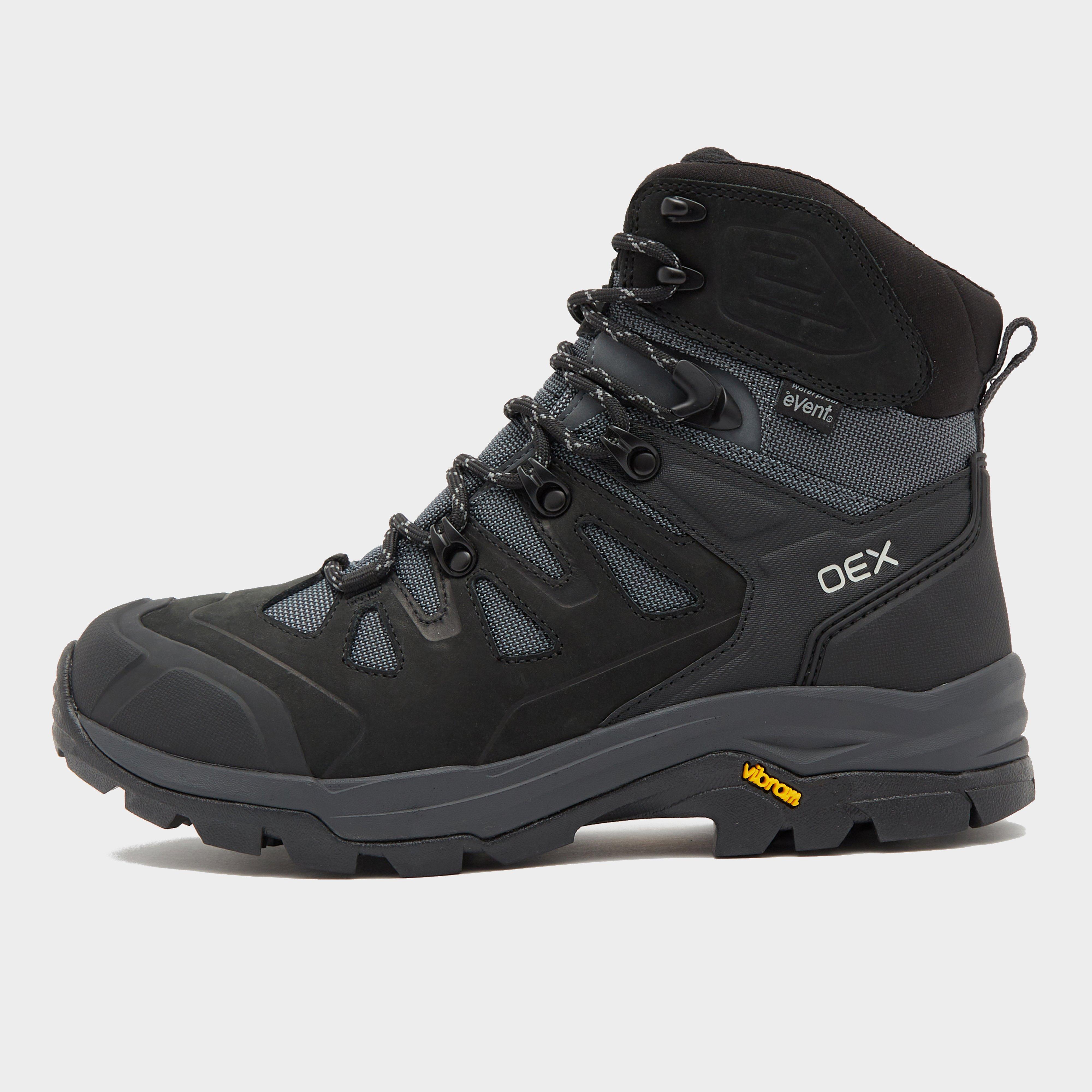 OEX Men's Crusade Waterproof Mid Walking Boot, Black