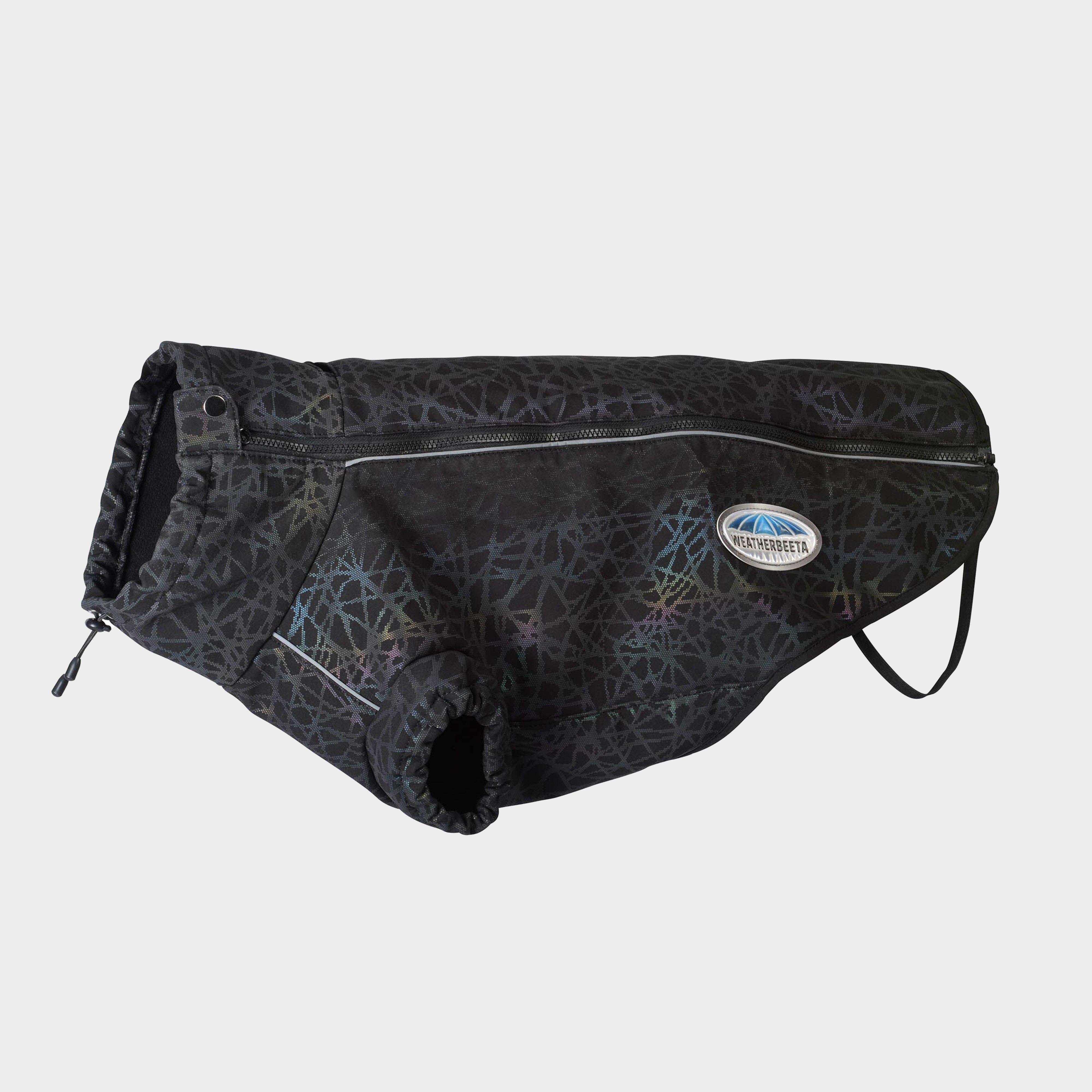 WeatherBeeta Comfitec Reflective Print Active Dog Coat, Black