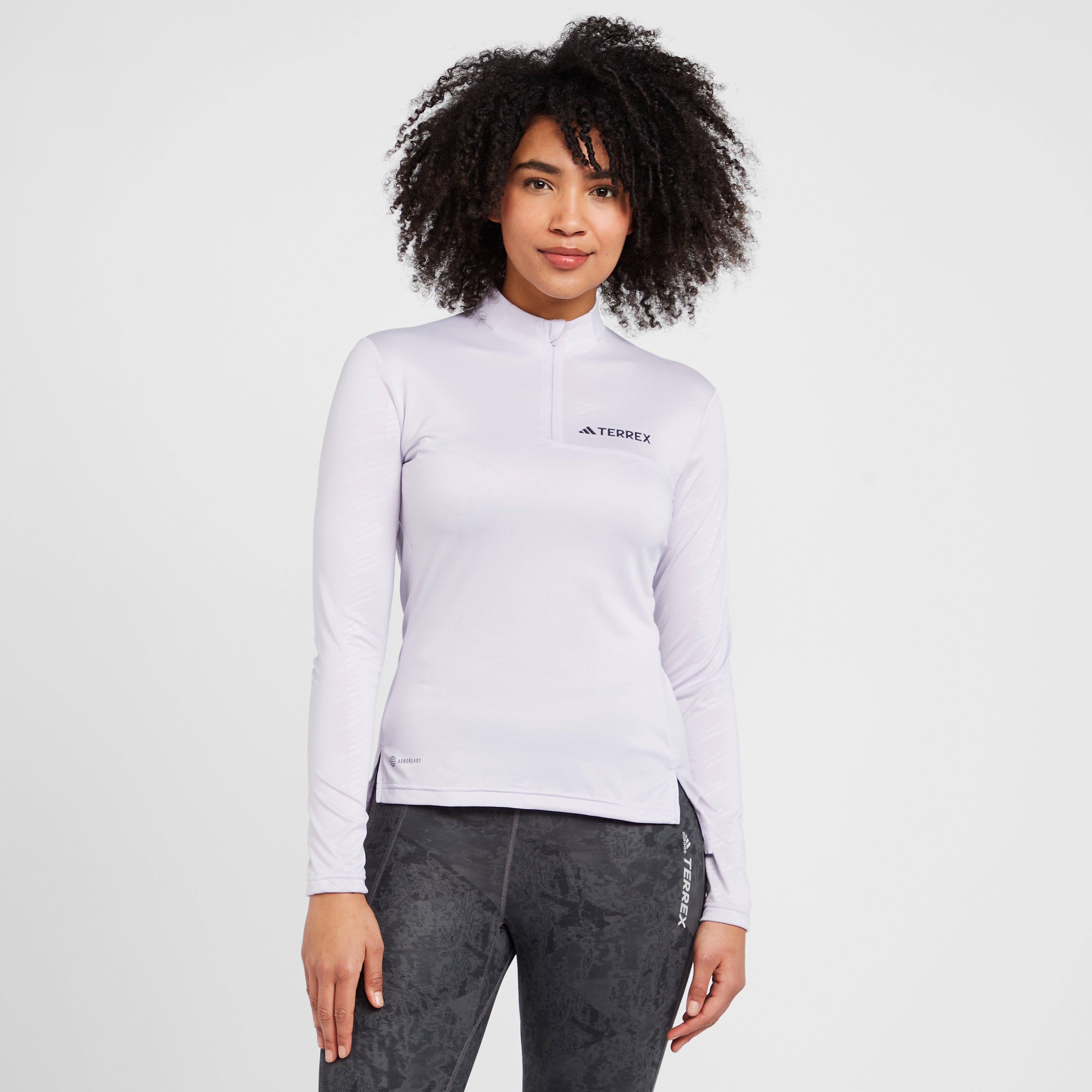 adidas Women's Multi Half-Zip Top, Purple