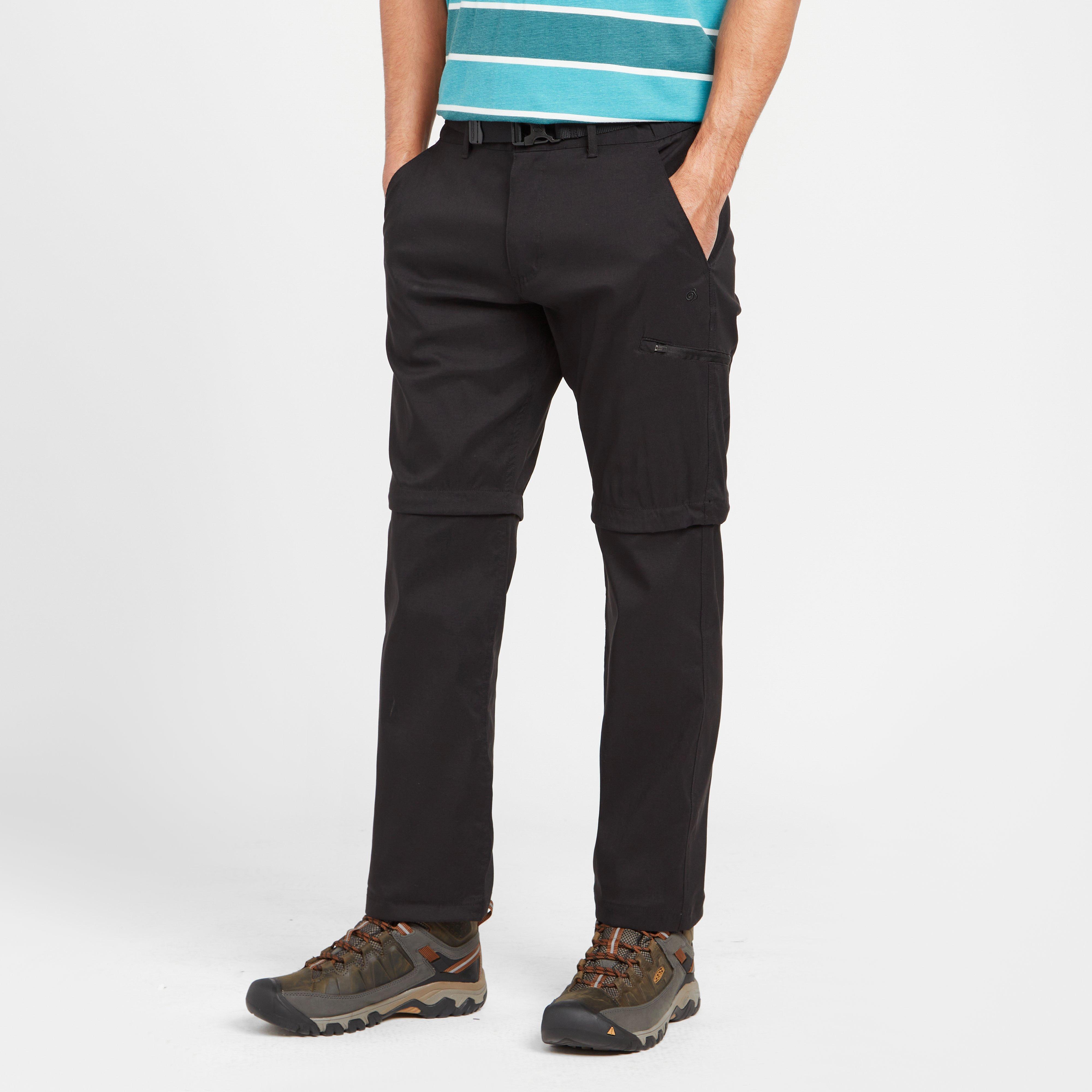 Craghoppers Men's Kiwi Pro ECO Convertible Trousers, Black