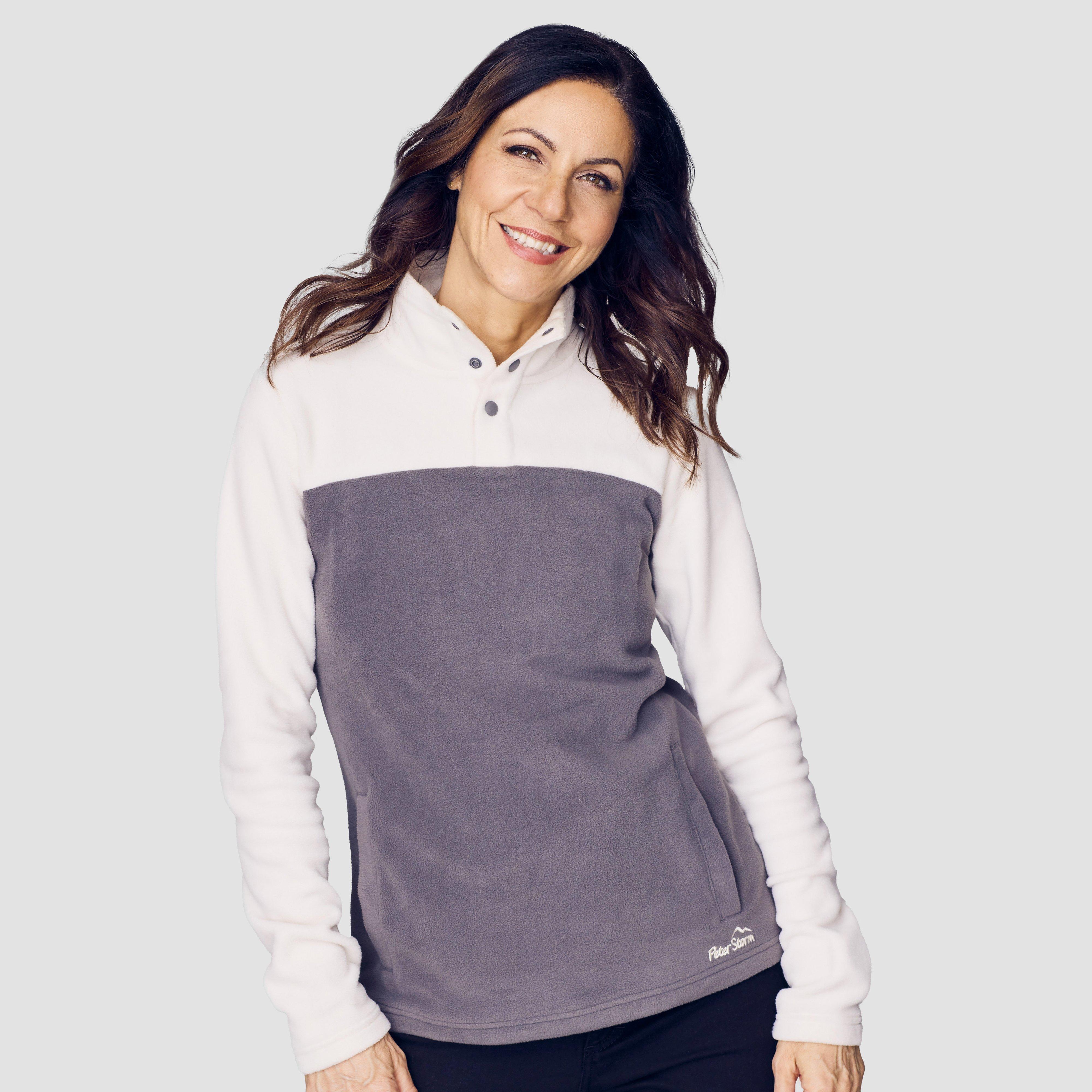 Peter Storm Women's Snap Fleece, Grey