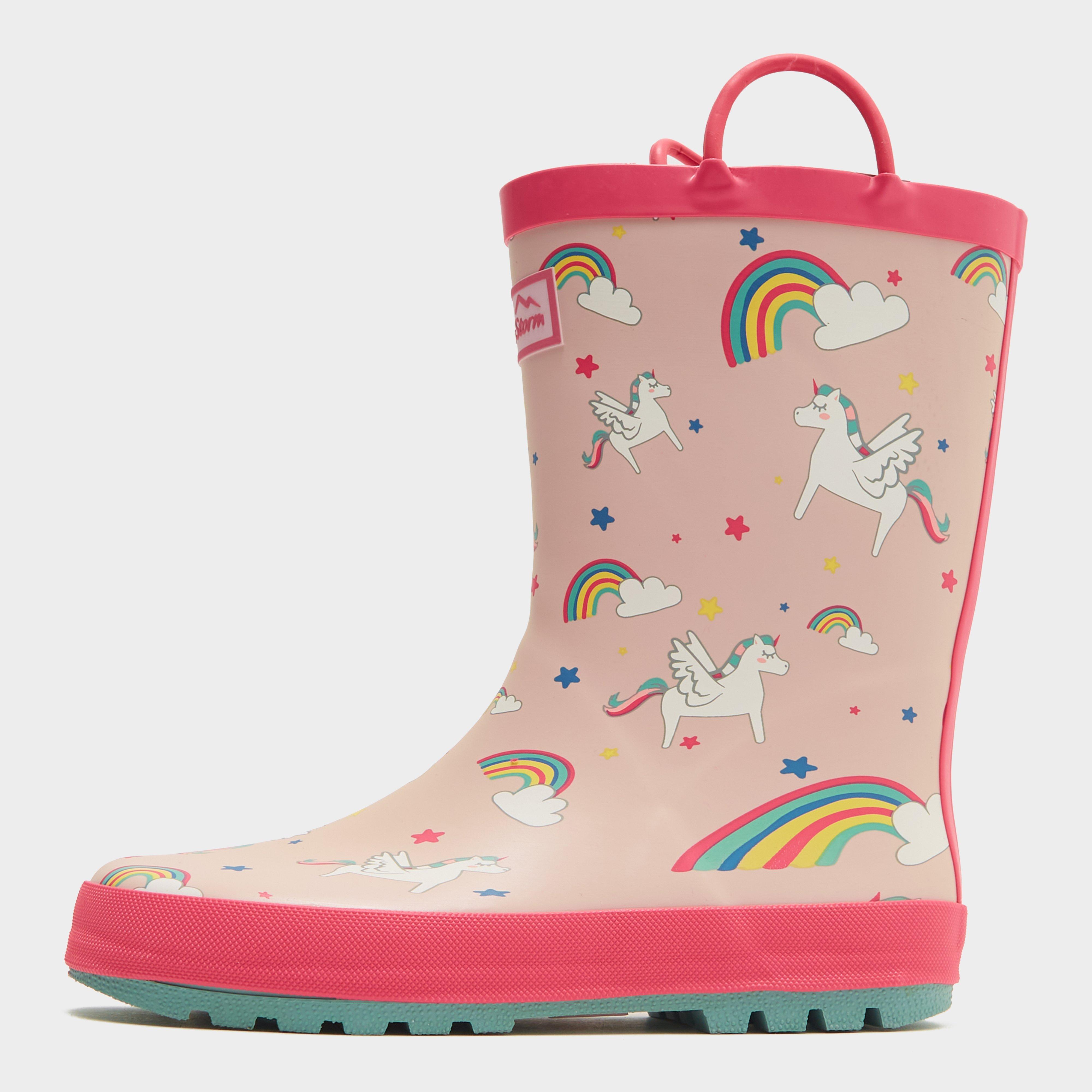 Peter Storm Kids' Unicorn Wellington Boots, Pink