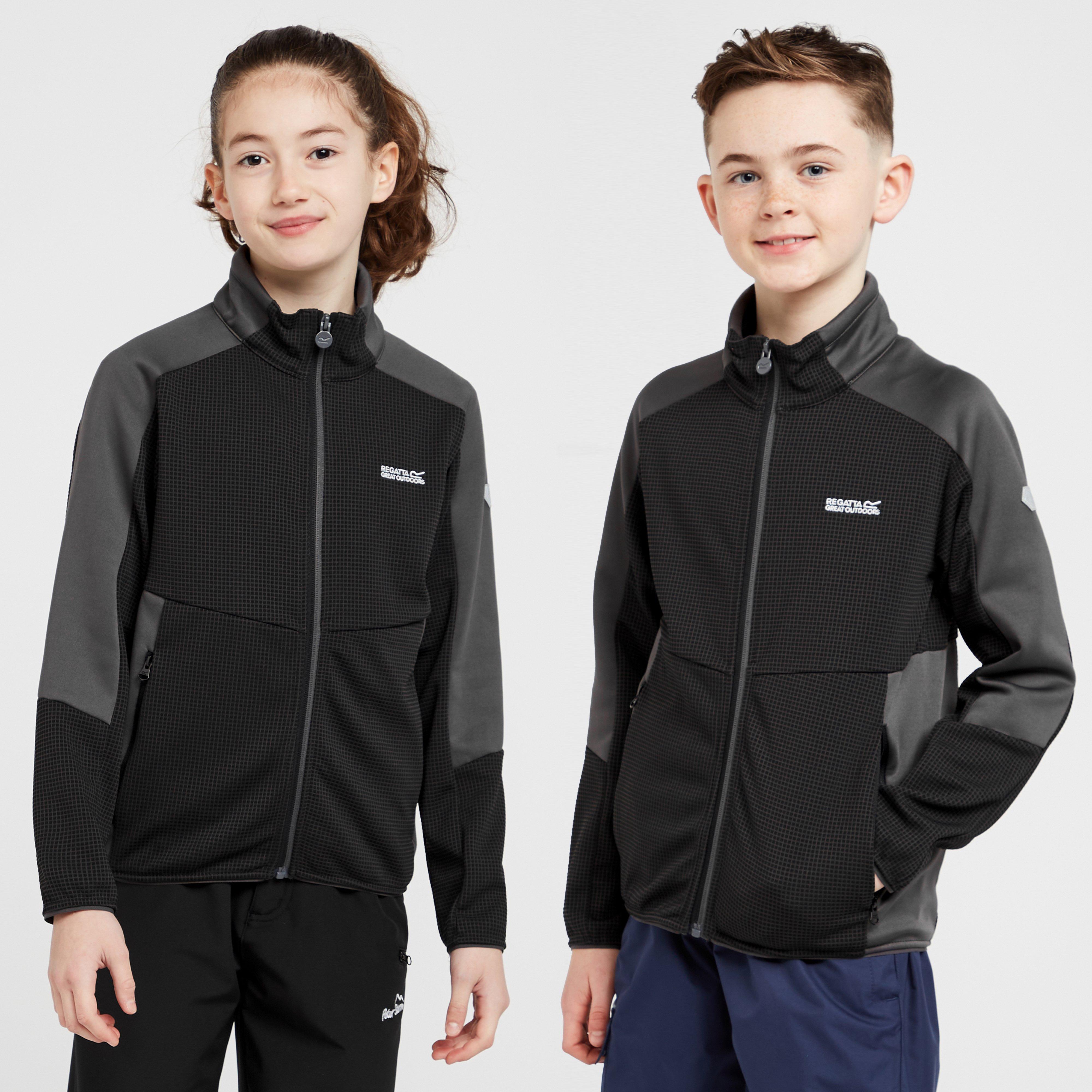 Regatta Kids' Highton II Full Zip Fleece, Black