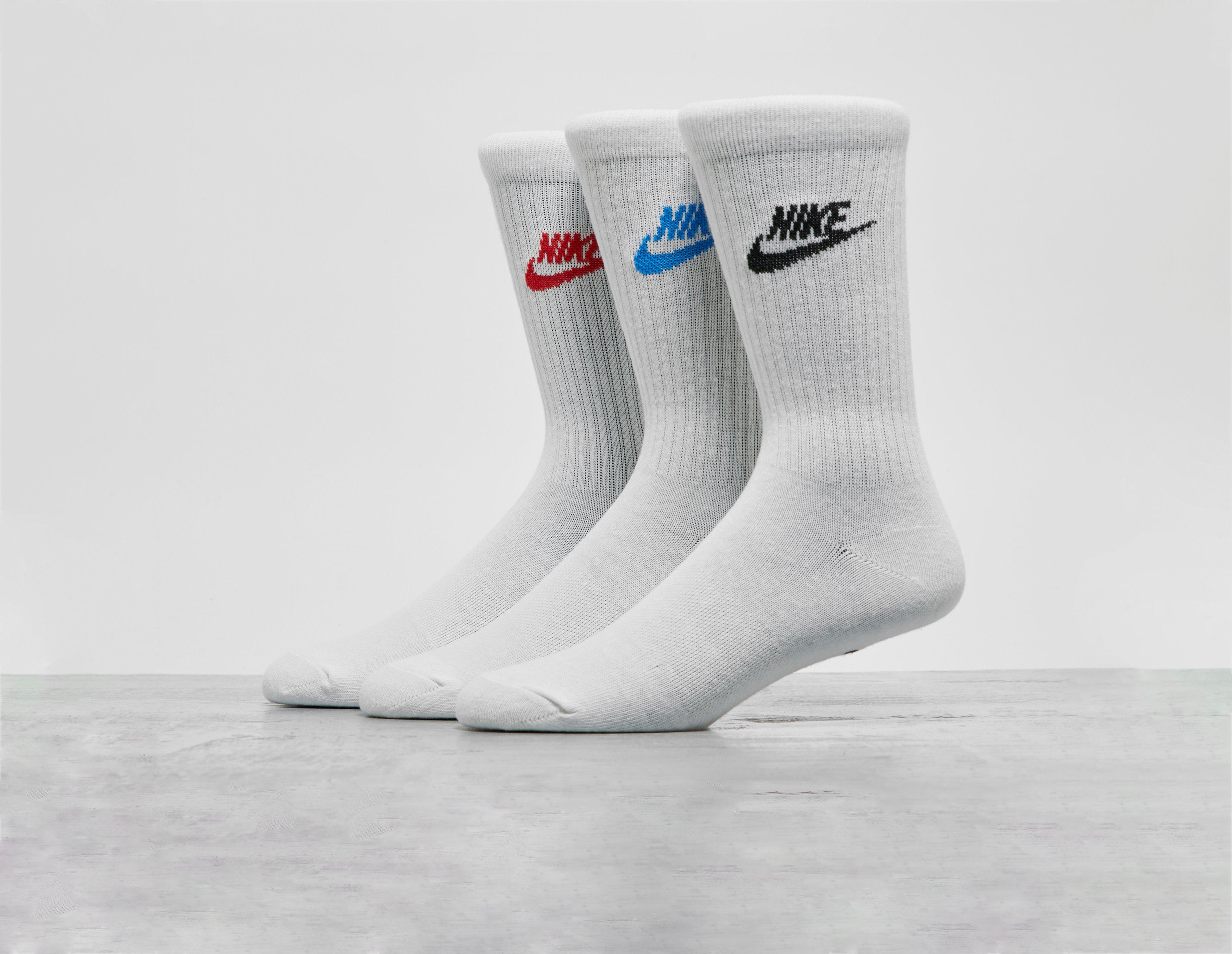 Nike Sportswear Essential Socks (3 Pack) - Wit, Wit