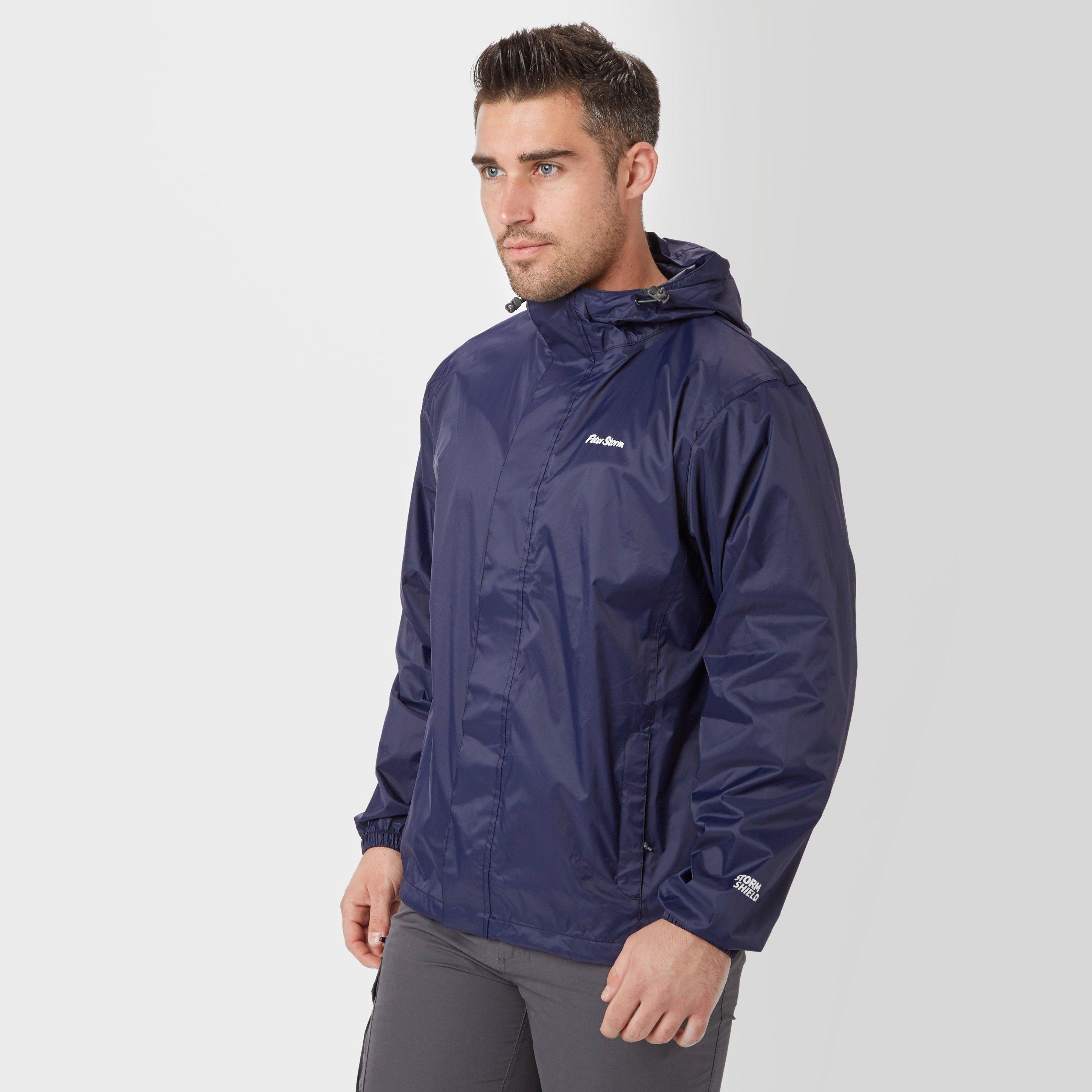 Image of Peter Storm Packable Jacket, Navy Blue/White