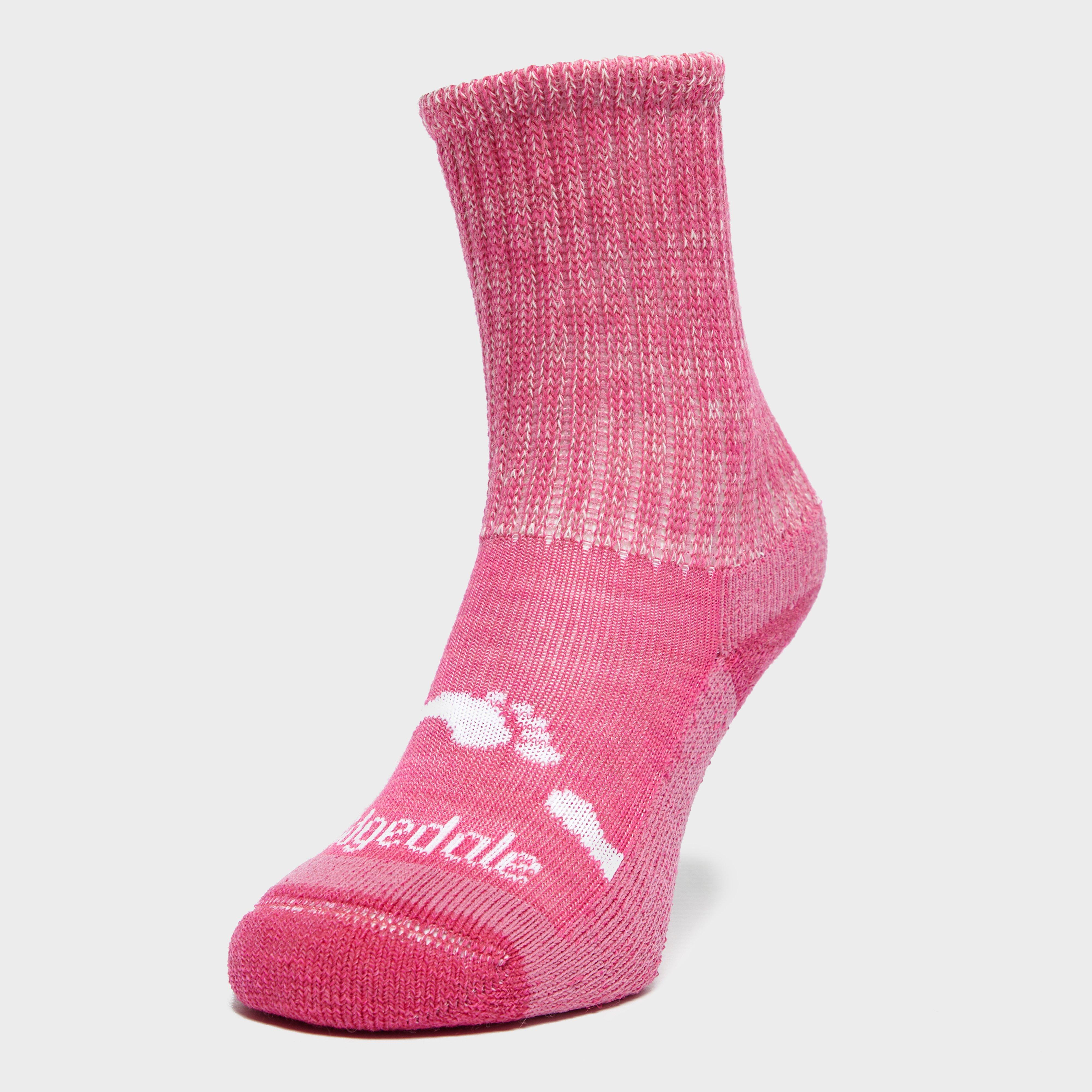 Image of Bridgedale Kid's Hike All Season Junior Merino Comfort Boot Sock, PINK/PNK