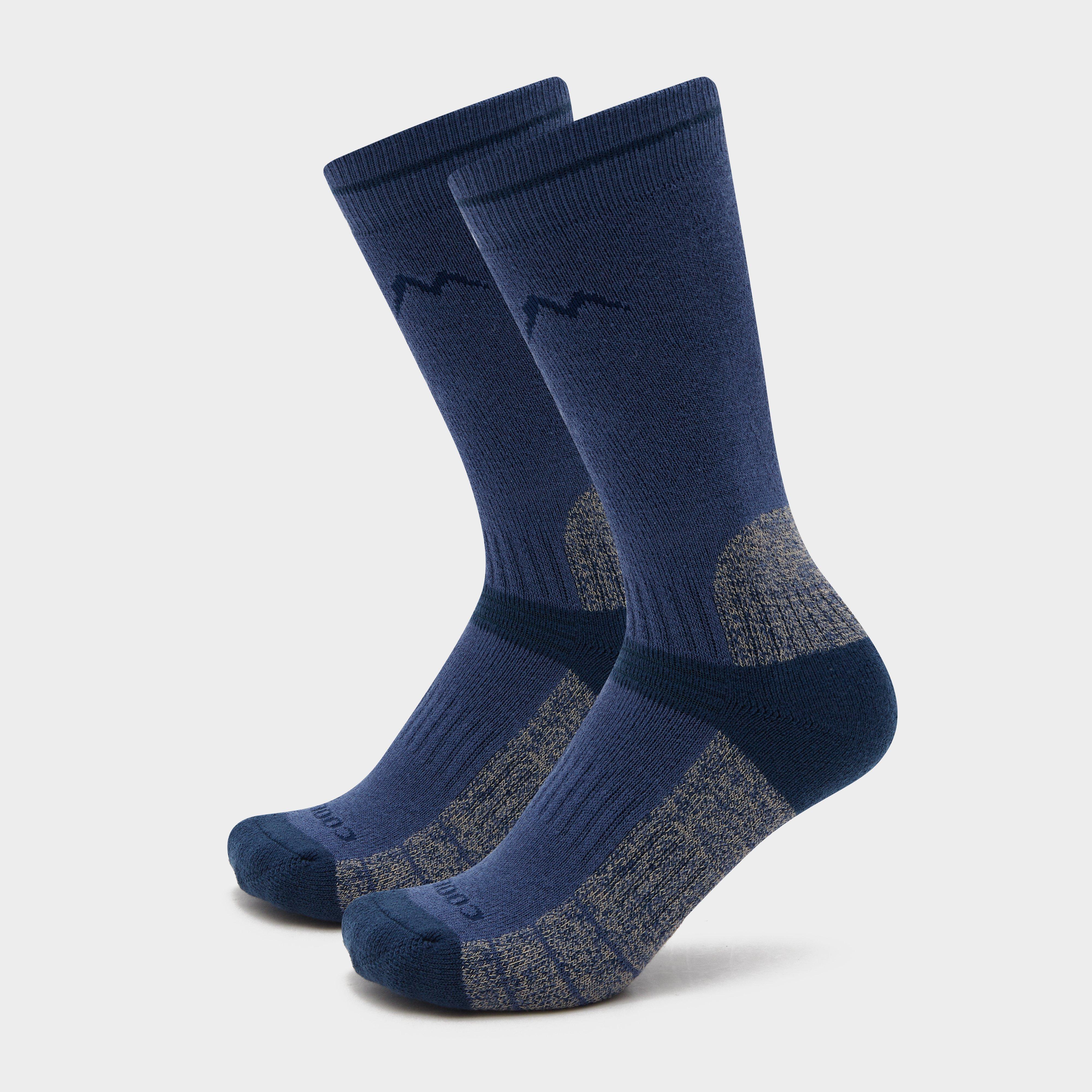 Peter Storm Women's Midweight Outdoor Socks - 2 Pair Pack, Blue