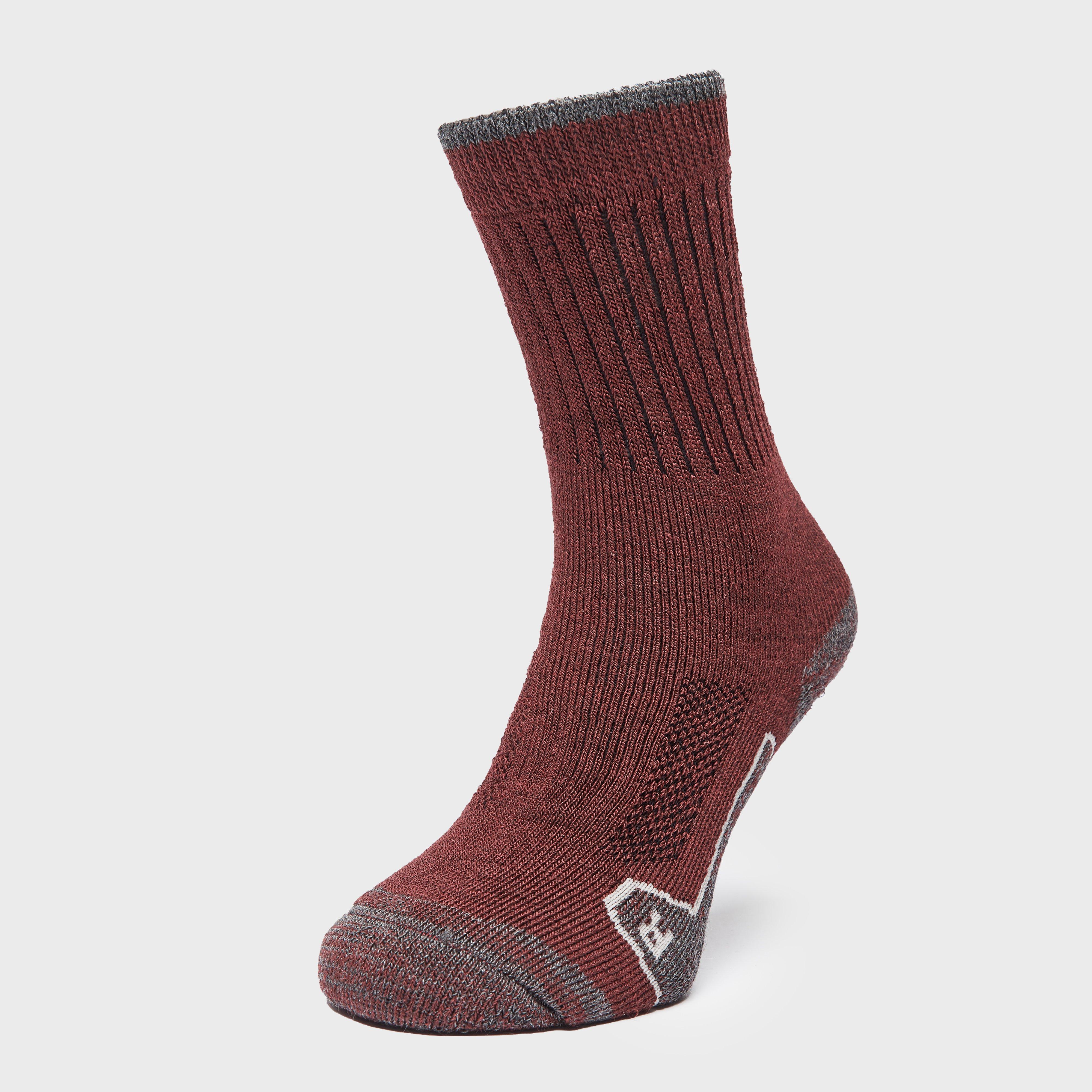 Image of Brasher Women's Walker Socks, Red/WINE/GRY