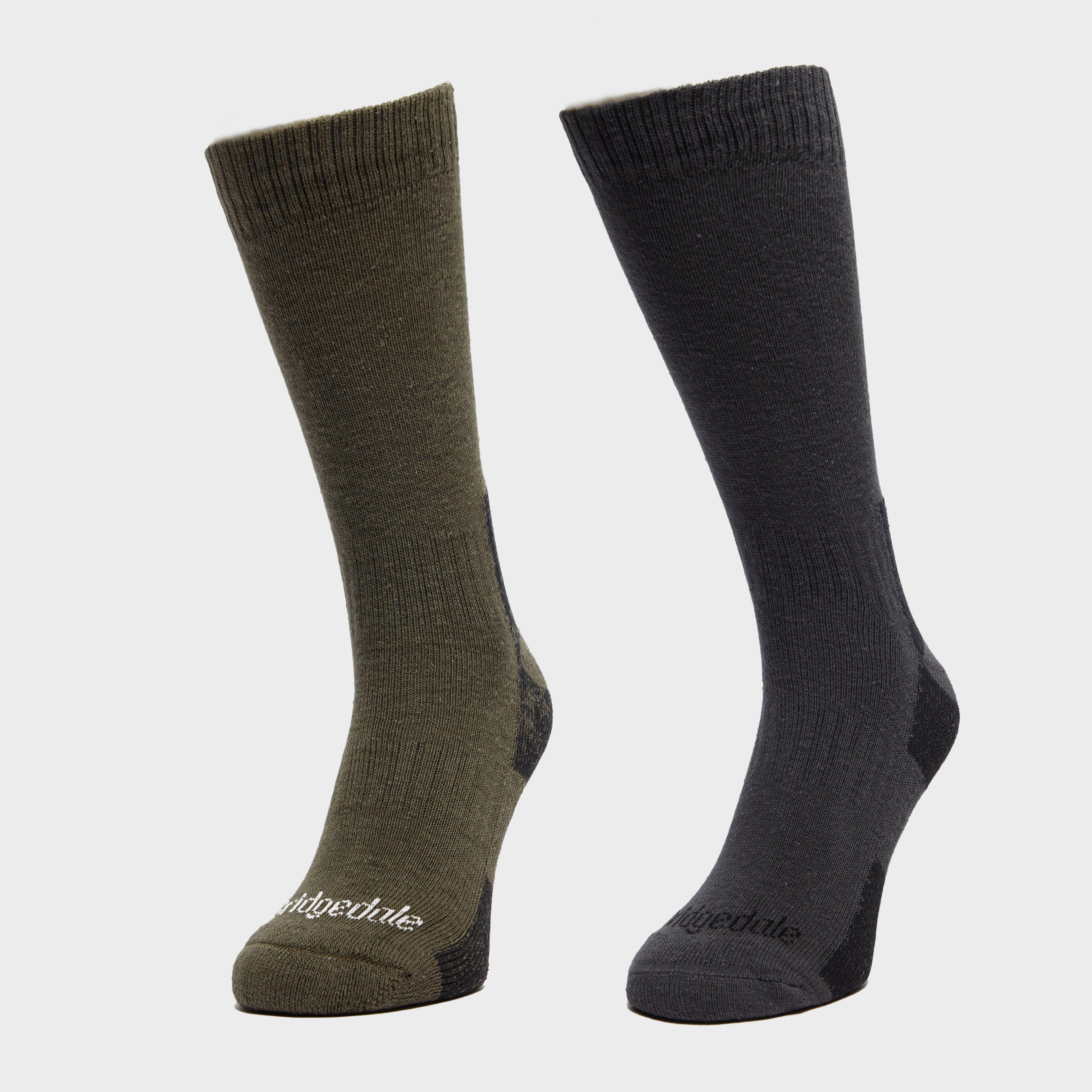 Image of Bridgedale Men's Dingle Socks 2 Pack, Khaki/Khaki