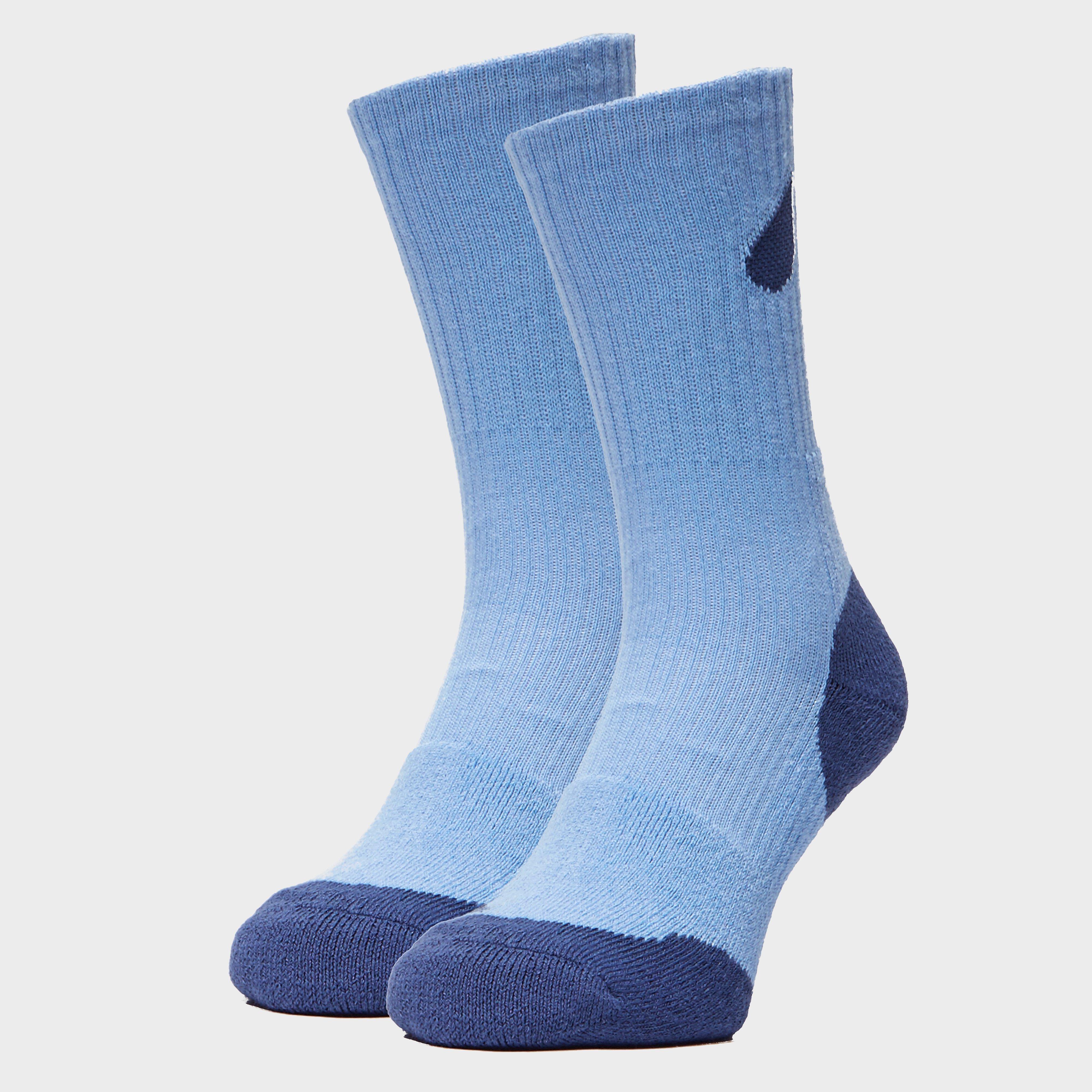 Image of Peter Storm Women's Double Layer Socks - 2 Pack, Blue/Blue