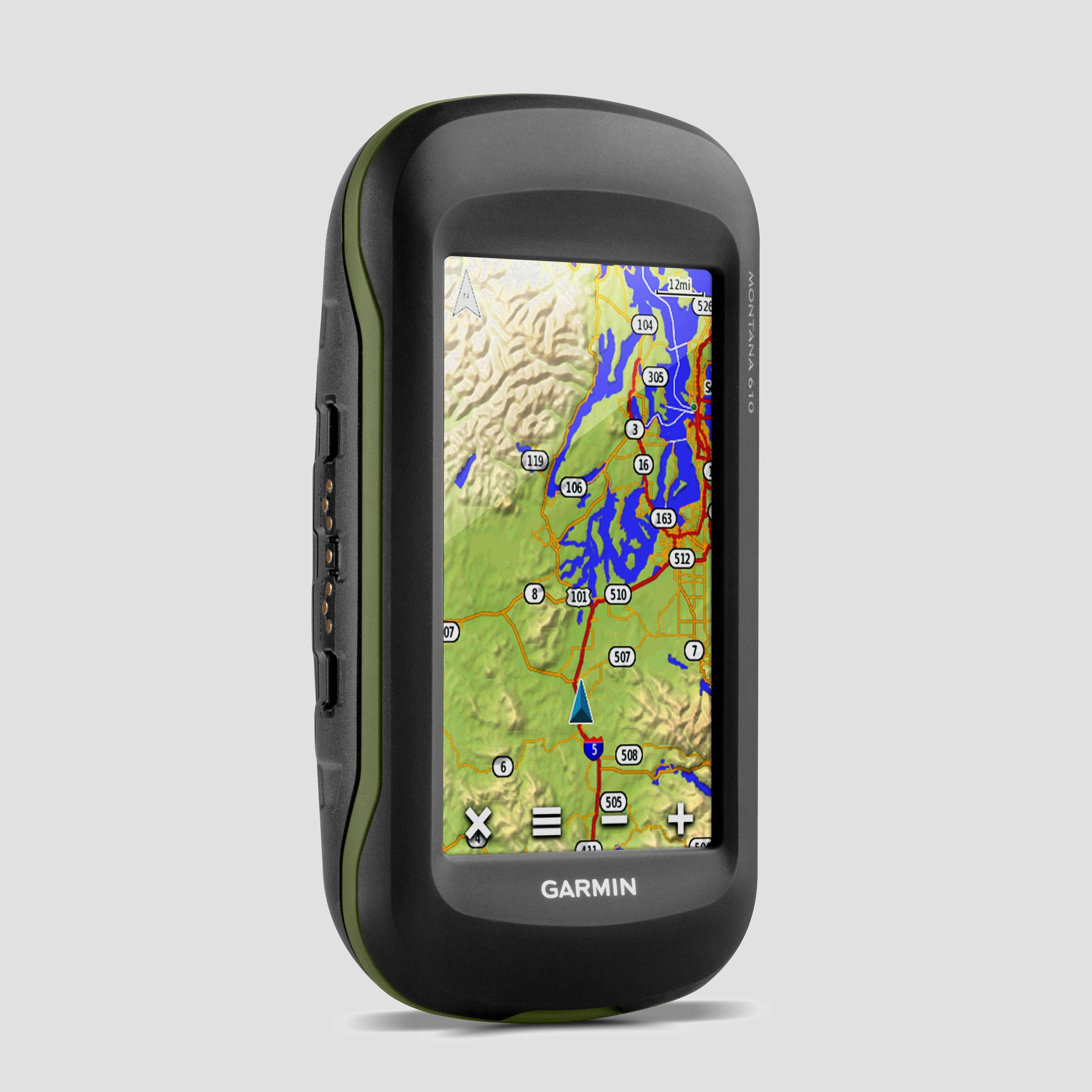 Image of Garmin Montana 610 Discoverer Bundle (with GB 1:50K Map), Black/Green