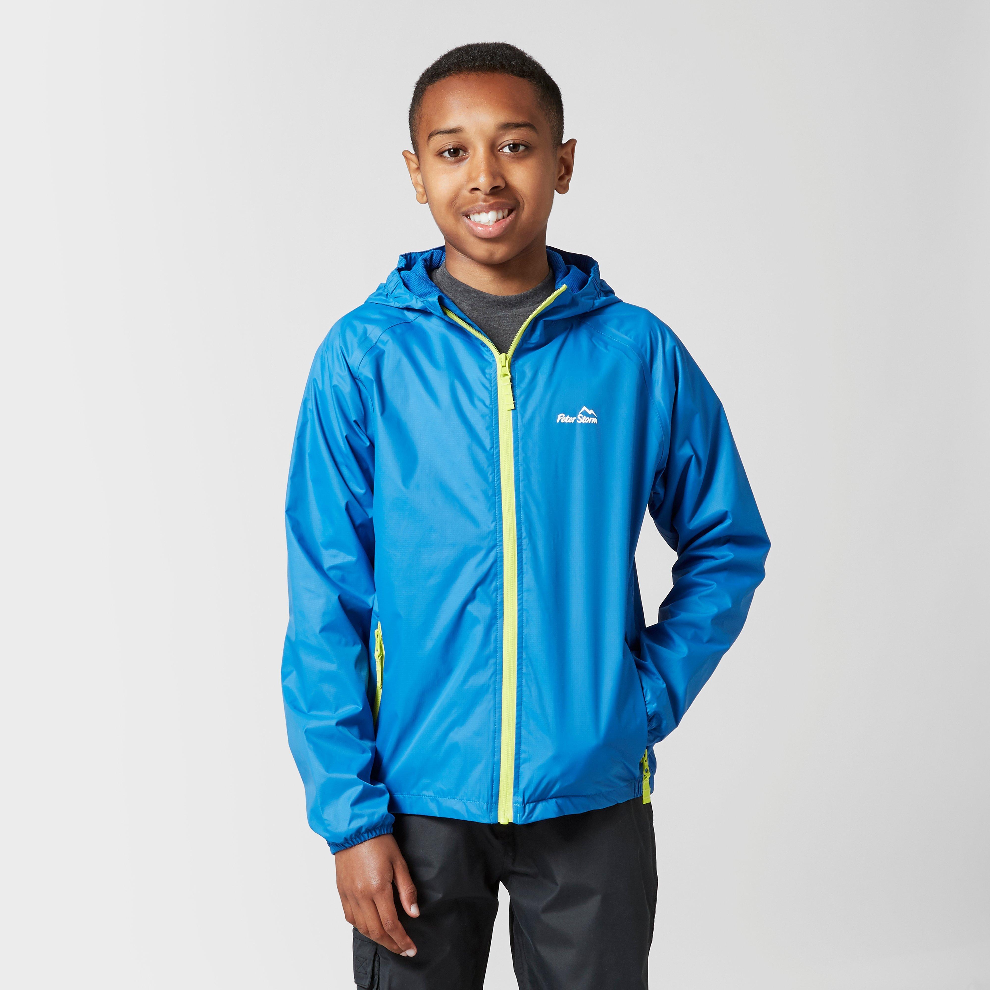 Image of Peter Storm Kids' Techlite Waterproof Jacket, Blue/Blue