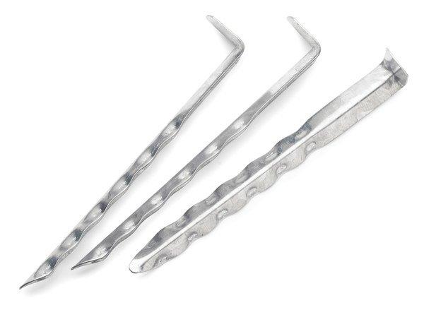 HI-GEAR Ripple Angle 7 Inch Steel Camping Pegs, Silver