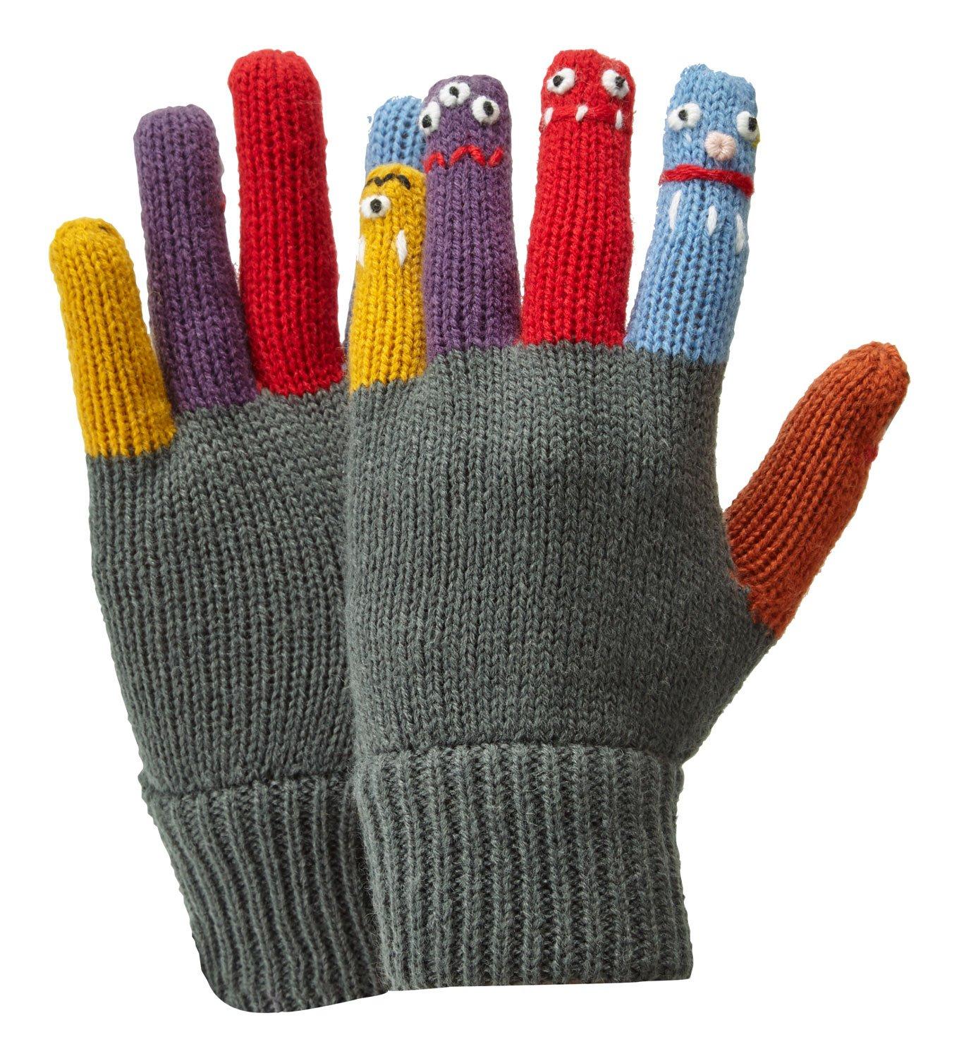 Image of HI-GEAR Kids' Puppet Gloves, DARK GREY/GLOVE