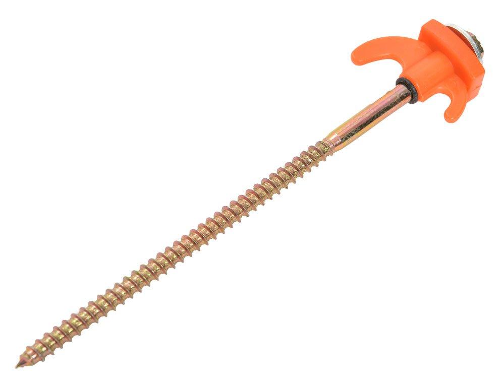 HI-GEAR Screw Tent Pegs (Hexagonal Head), Orange