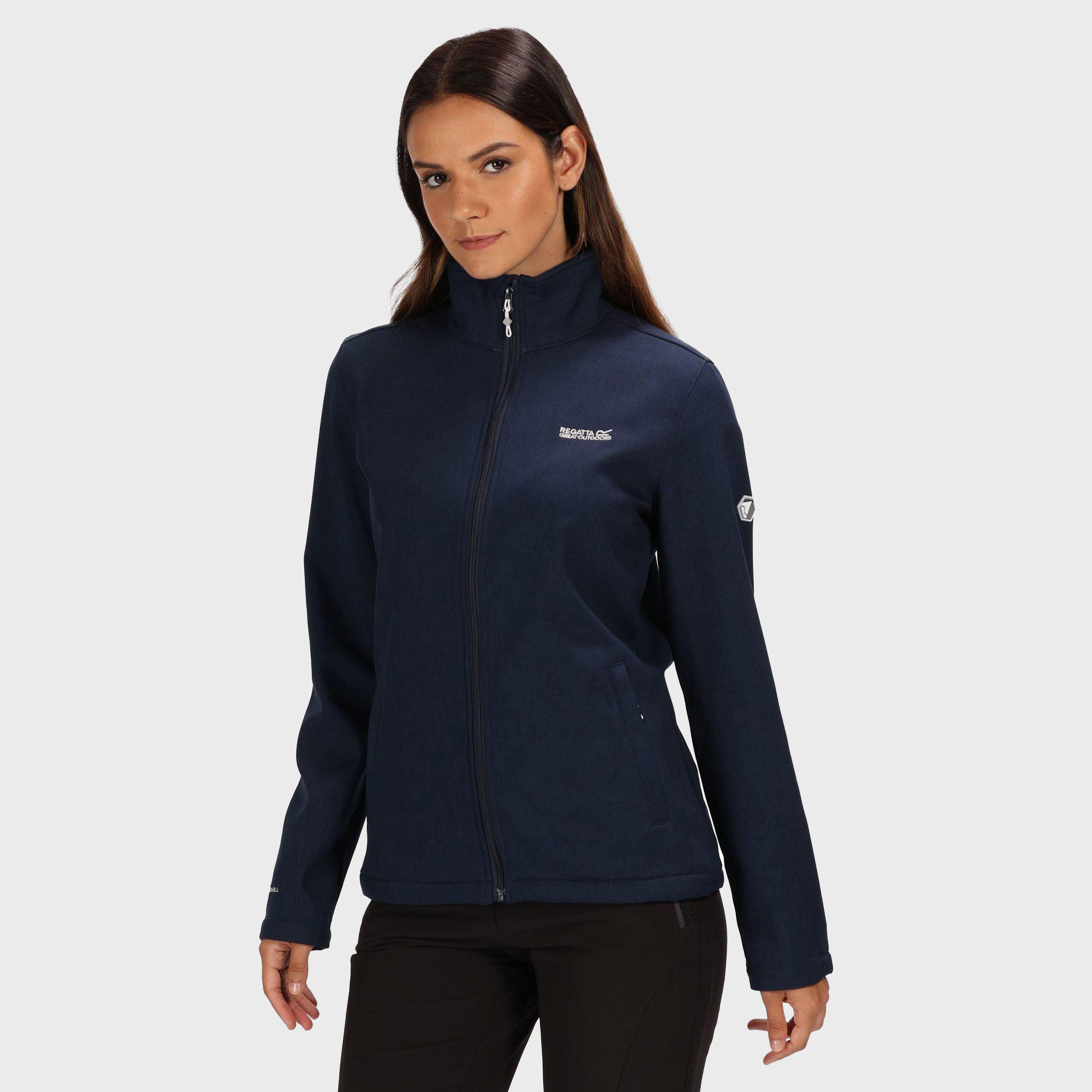 Image of Regatta Women's Carby Softshell Jacket, NAVY/SOFTSHELL