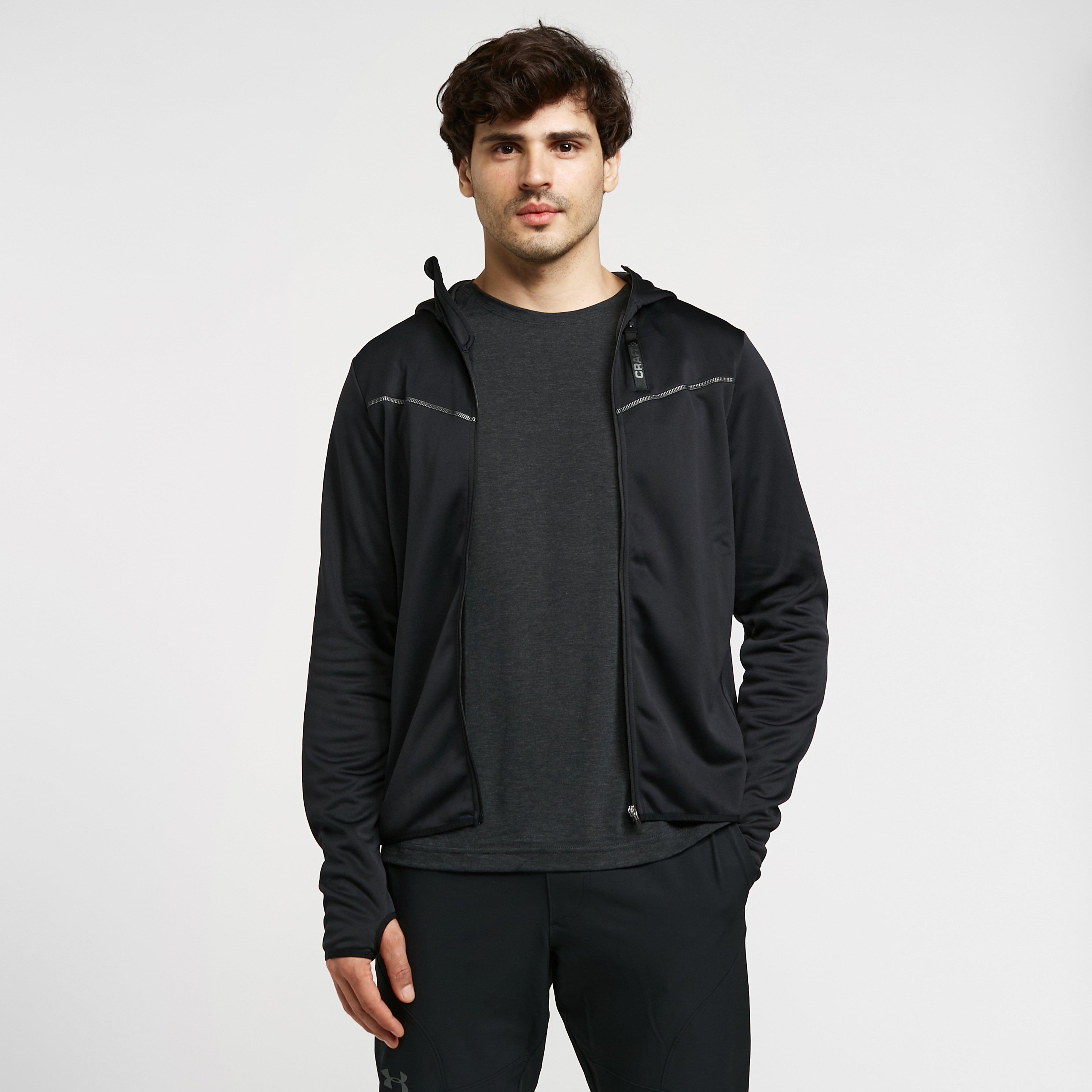 Image of Craft Men's Eaze FZ Sweat Hood Jacket, Black/M