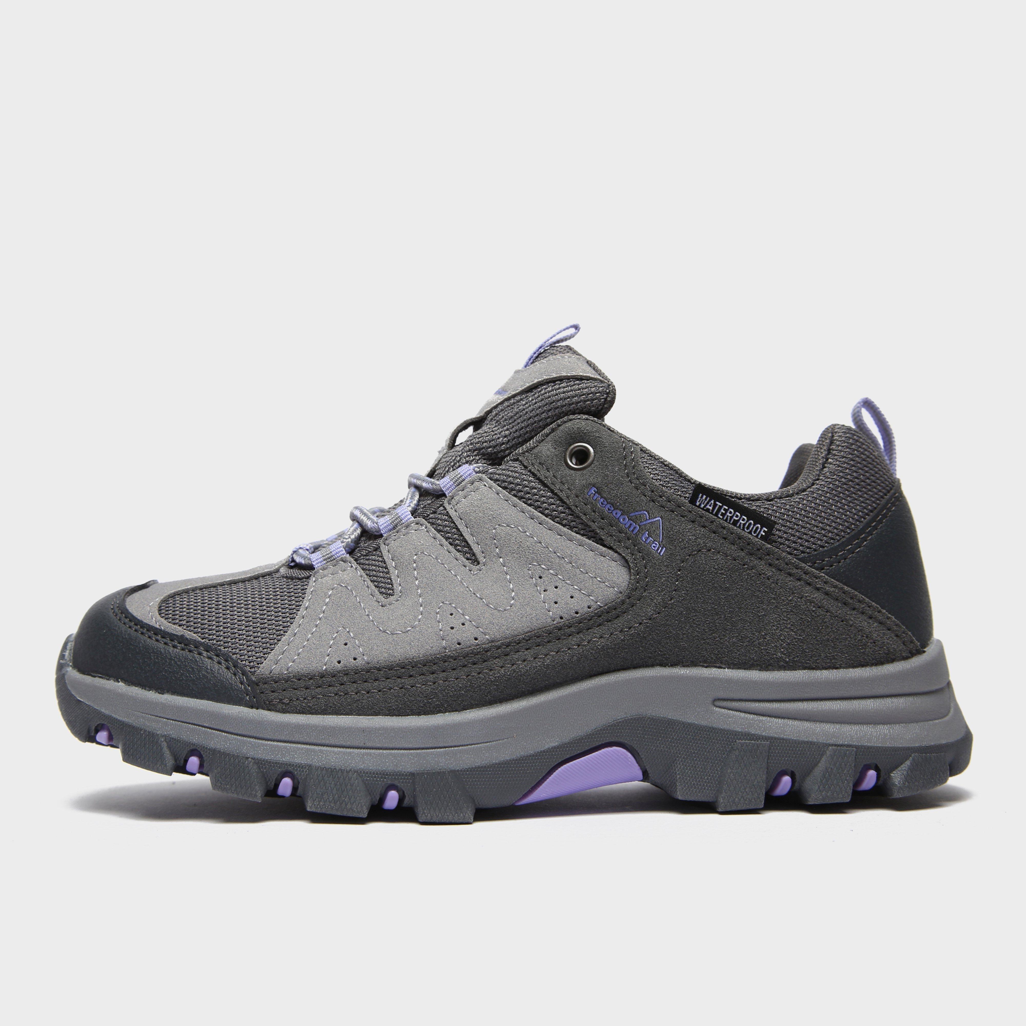 Image of FREEDOMTRAIL Women's Howdon Low Cut Waterproof Walking Boot, GREY/PURPLE
